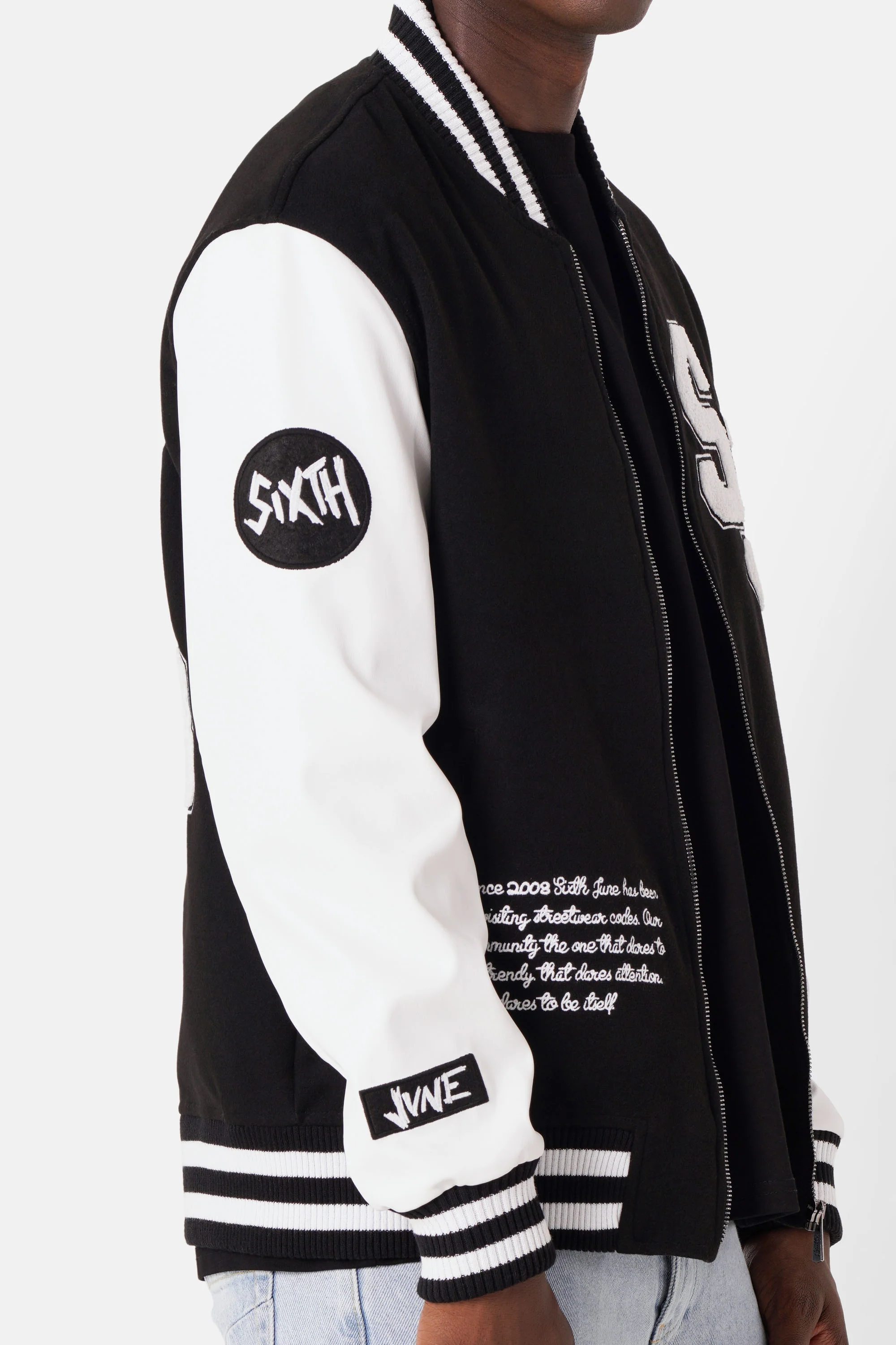 SKULL retro varsity jacket - Image 3