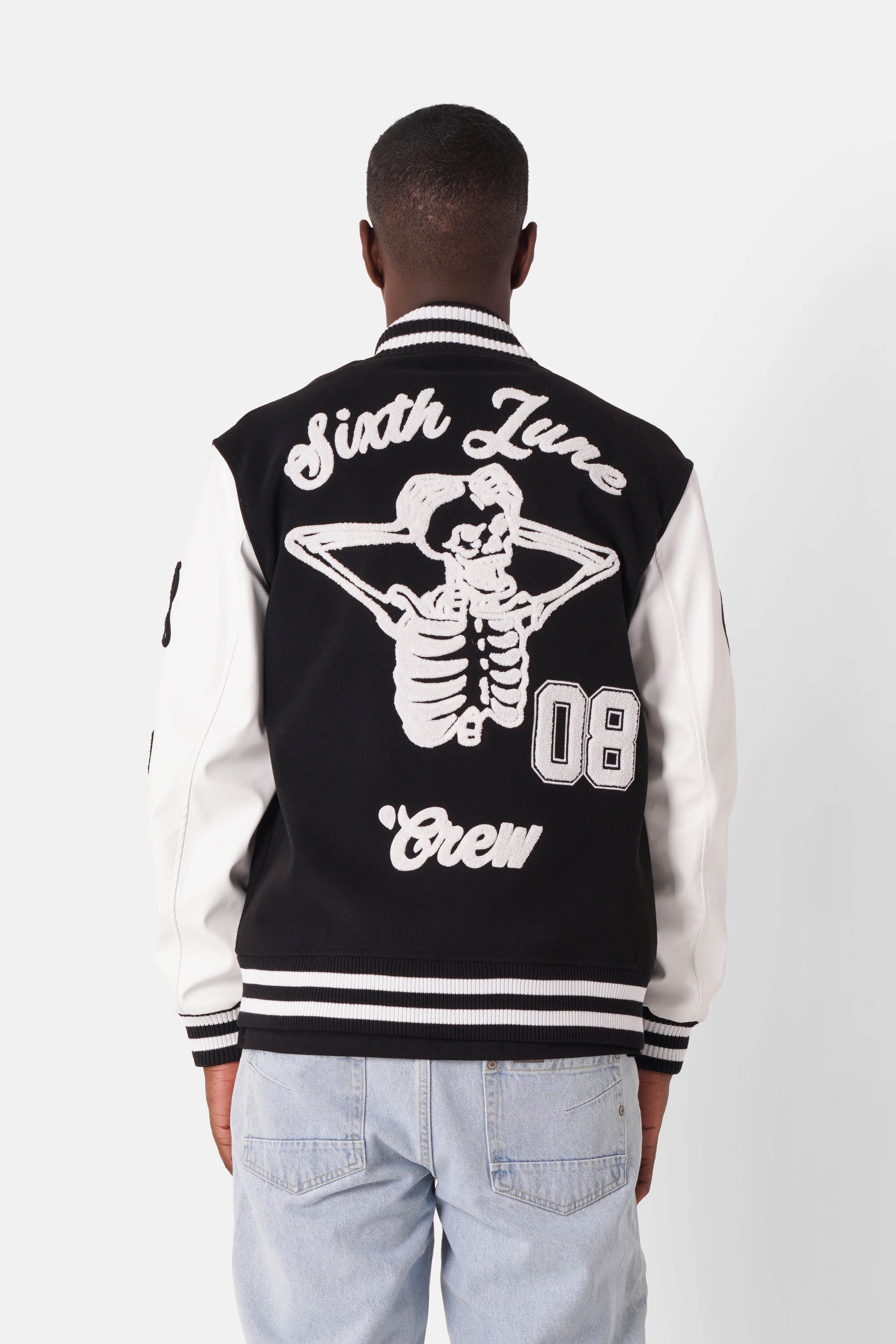 SKULL retro varsity jacket - Image 5