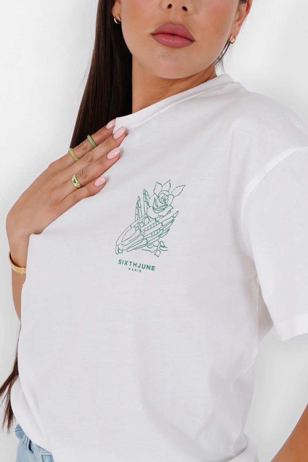 T-shirt imprimé squelette Blanc - Image 3