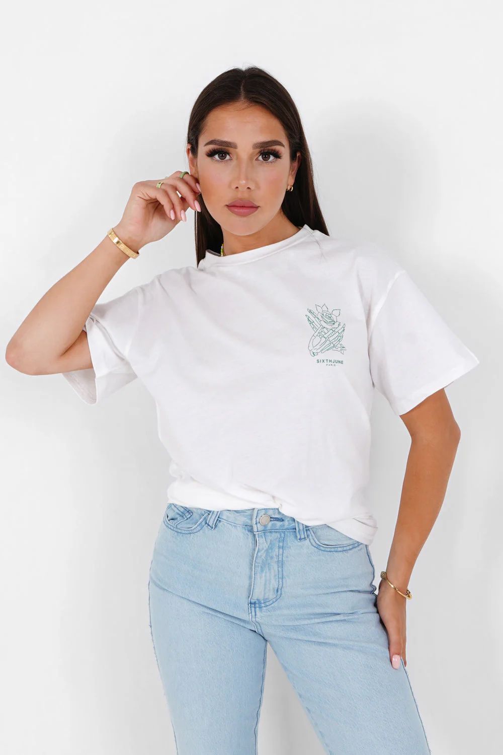 T-shirt imprimé squelette Blanc - Image 5