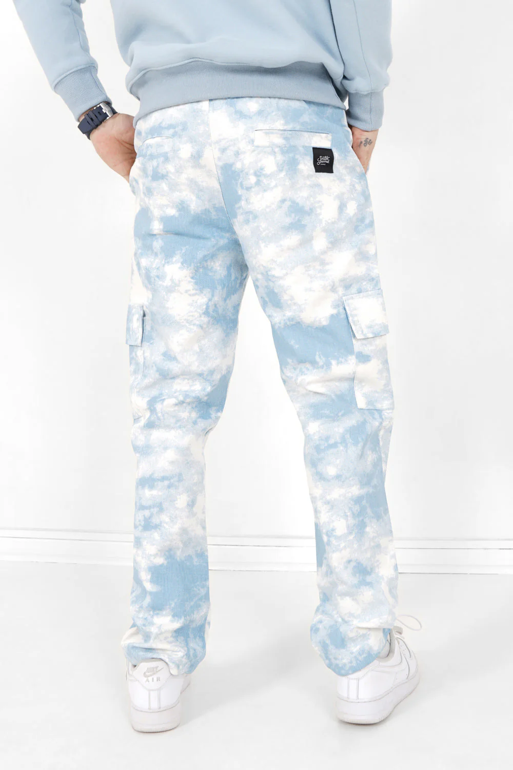 Pantalon cargo ciel Bleu clair - Image 5