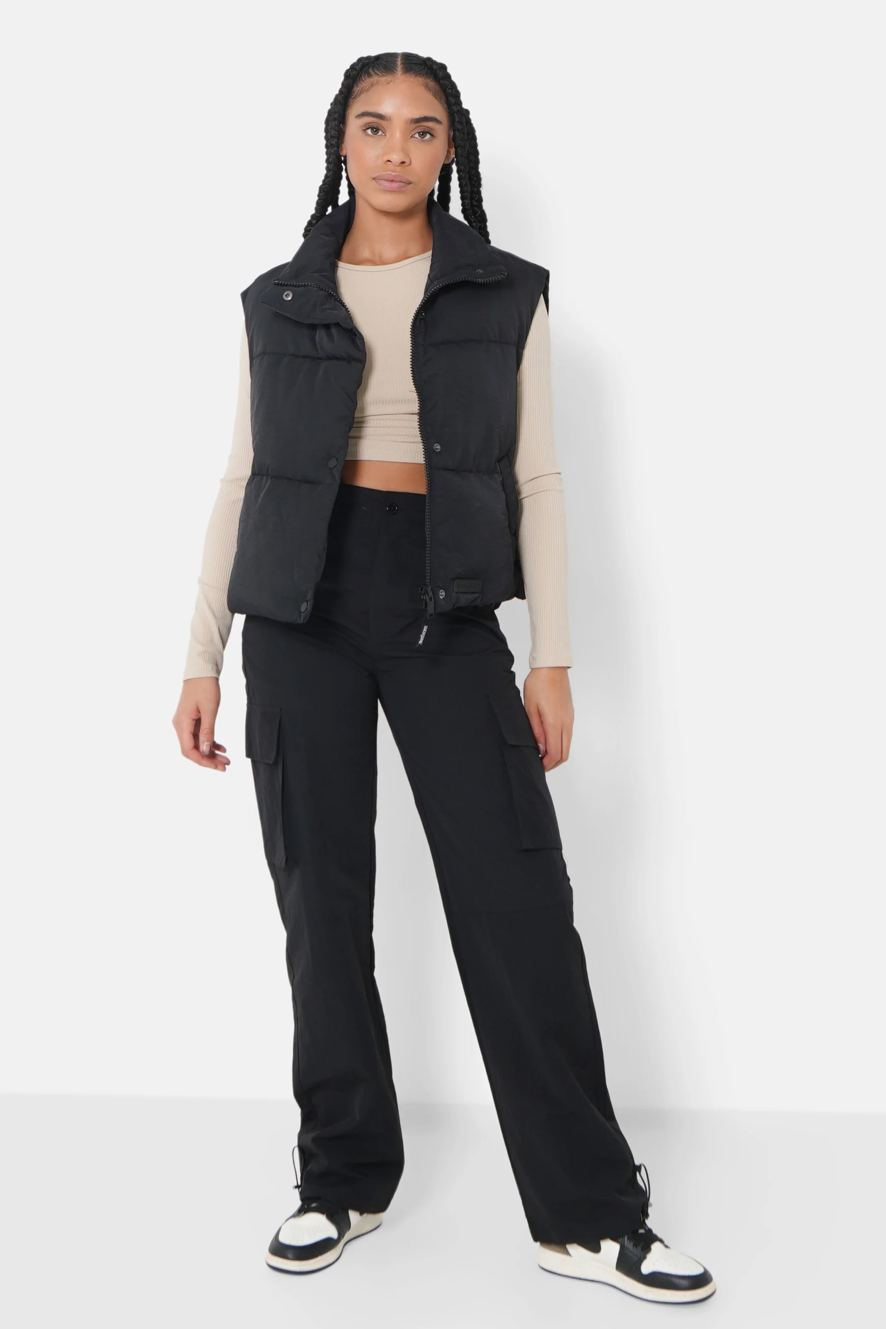Doudoune sans manches oversize Noir - Image 2