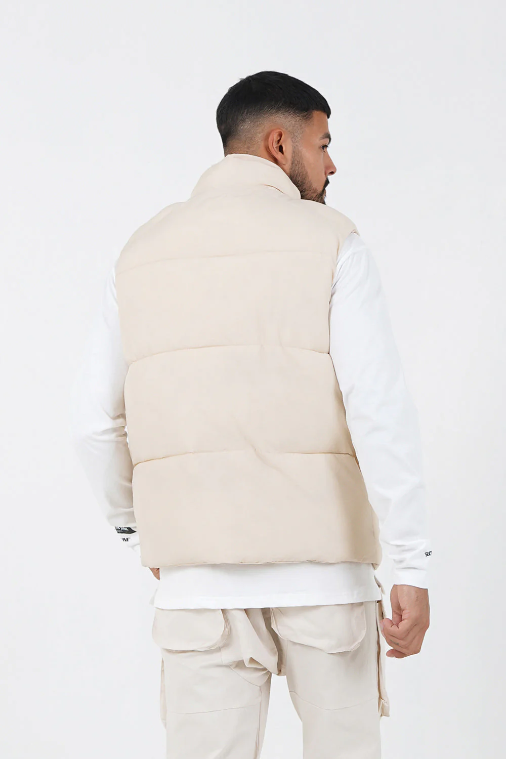 Doudoune sans manches légère tactique Beige - Image 5