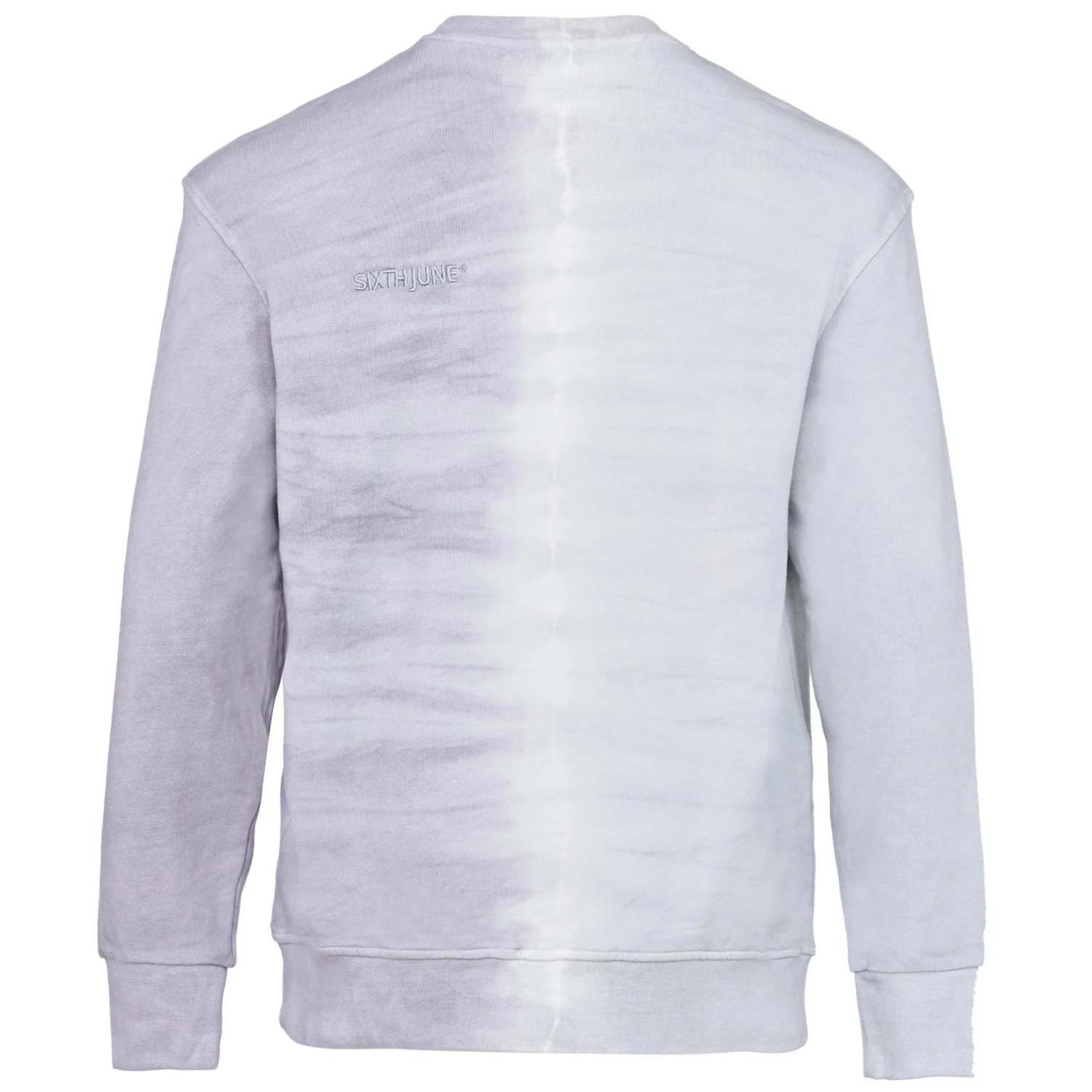 Sweatshirt bicolore délavé logo Gris clair - Image 7