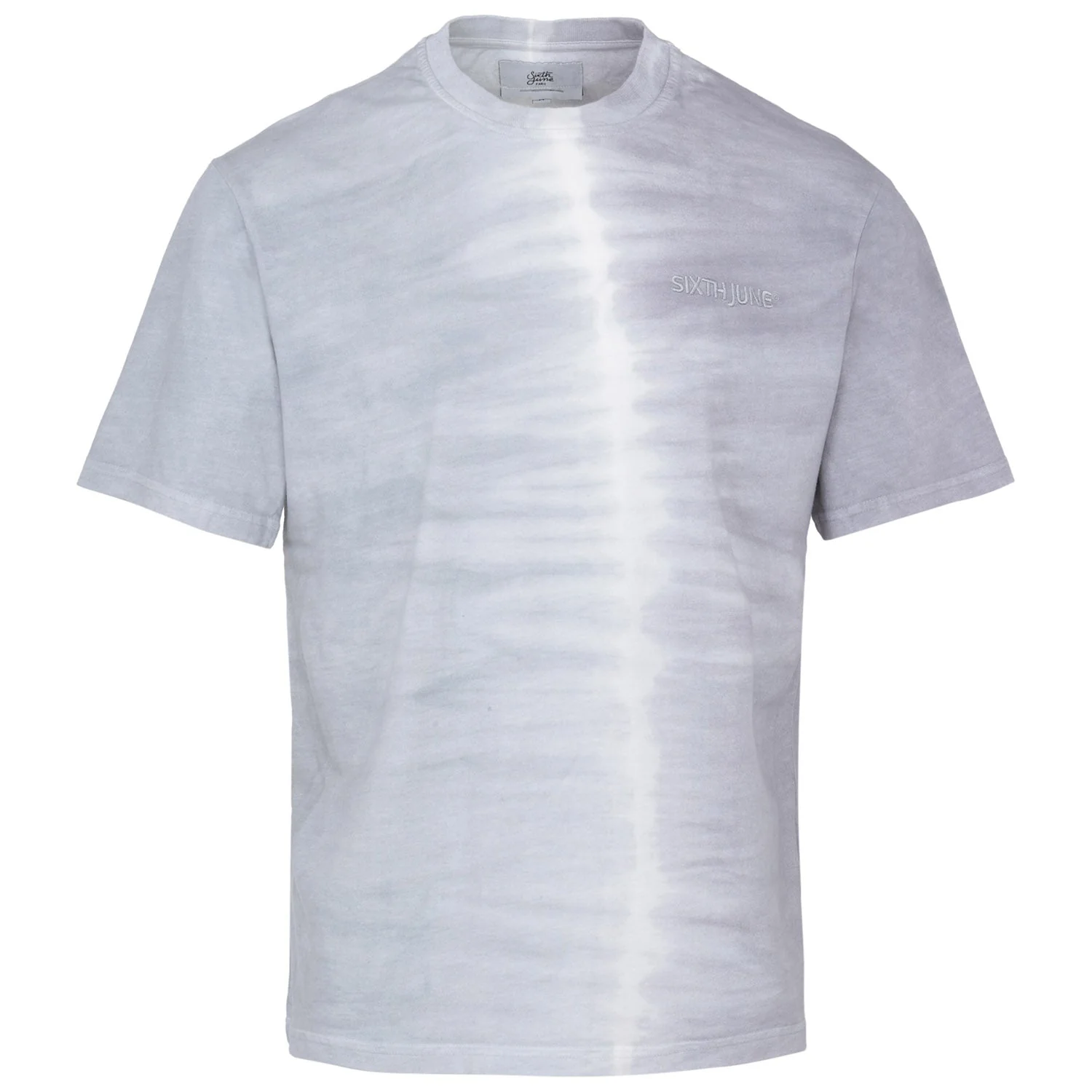 T-shirt bicolore délavé logo Gris - Image 6