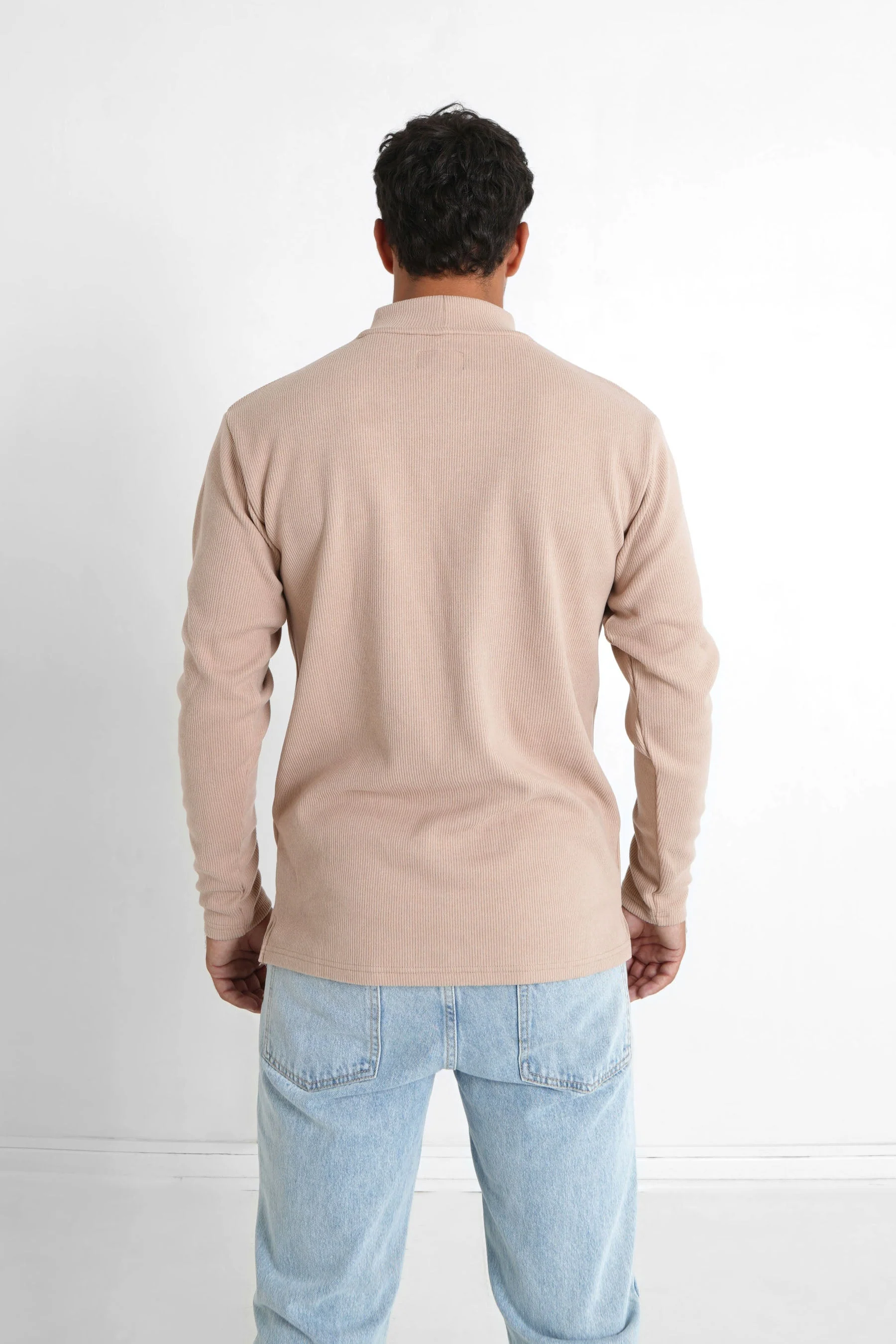 Pull maille logo brodé Beige - Image 5