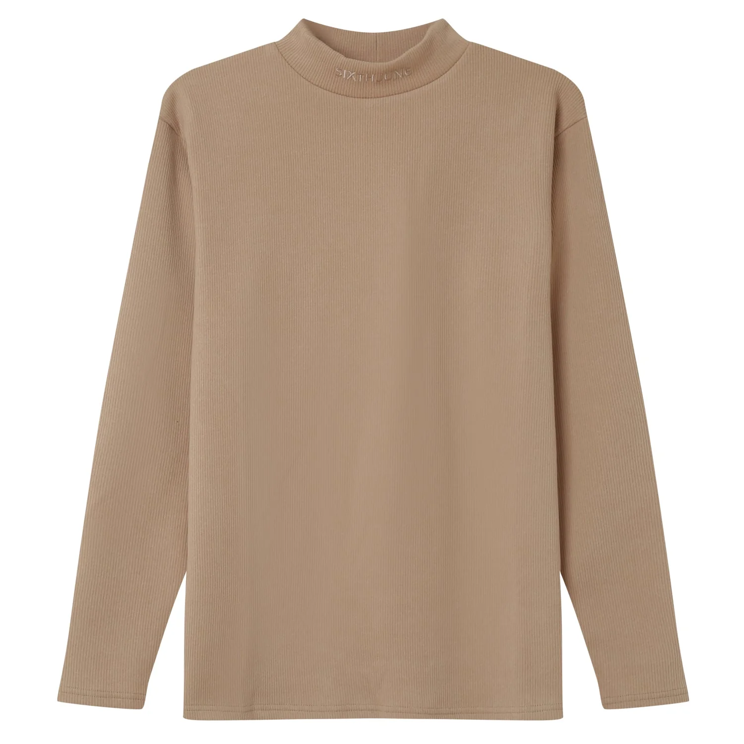 Pull maille logo brodé Beige - Image 6