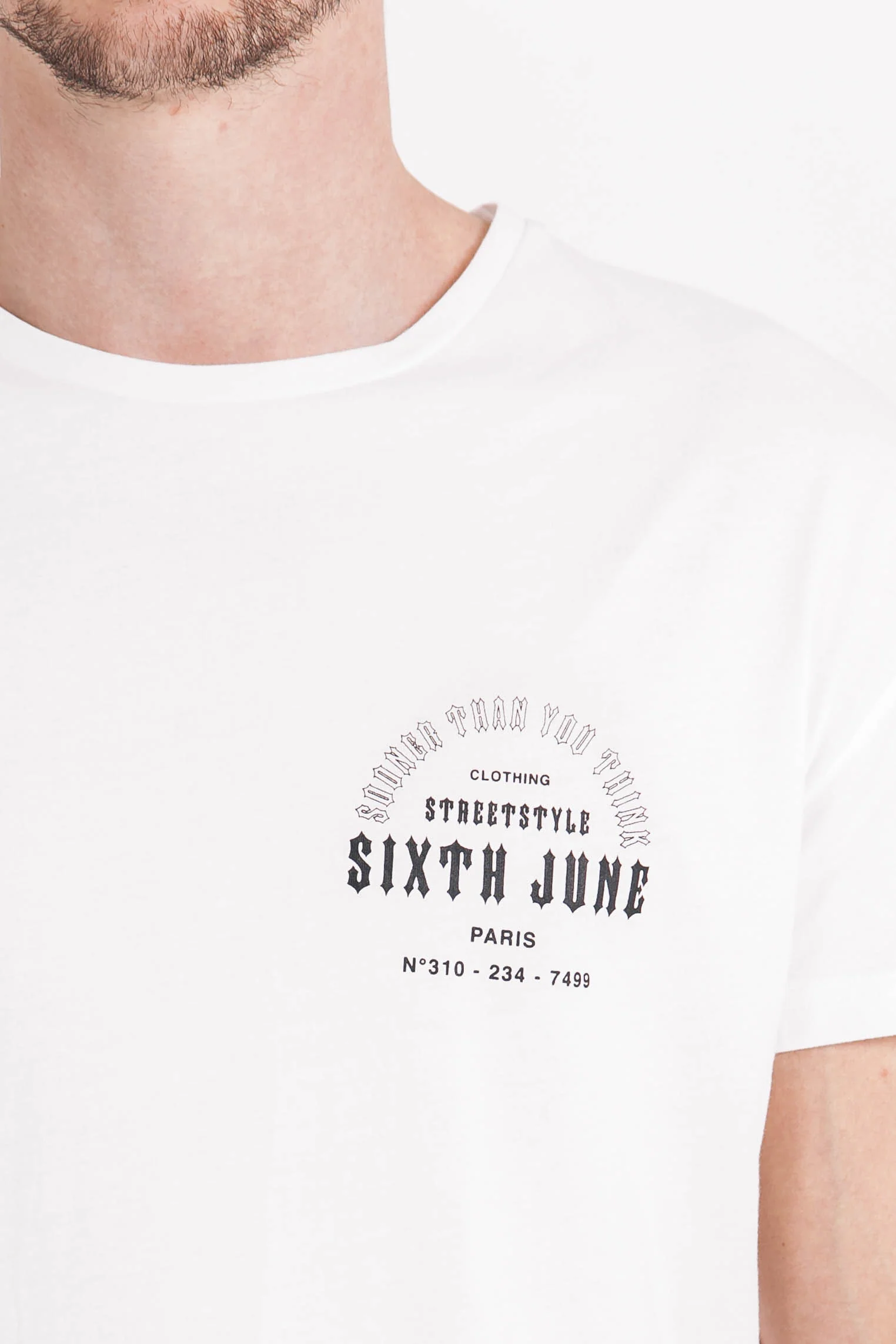 T-shirt manches courtes gothique dos blanc - Image 4
