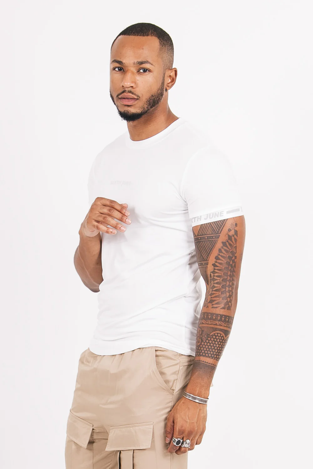 T-shirt maillot logo manche blanc - Image 3