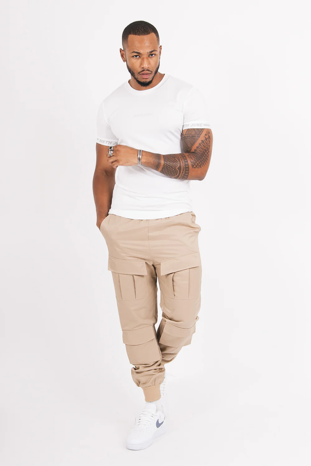 T-shirt maillot logo manche blanc - Image 5