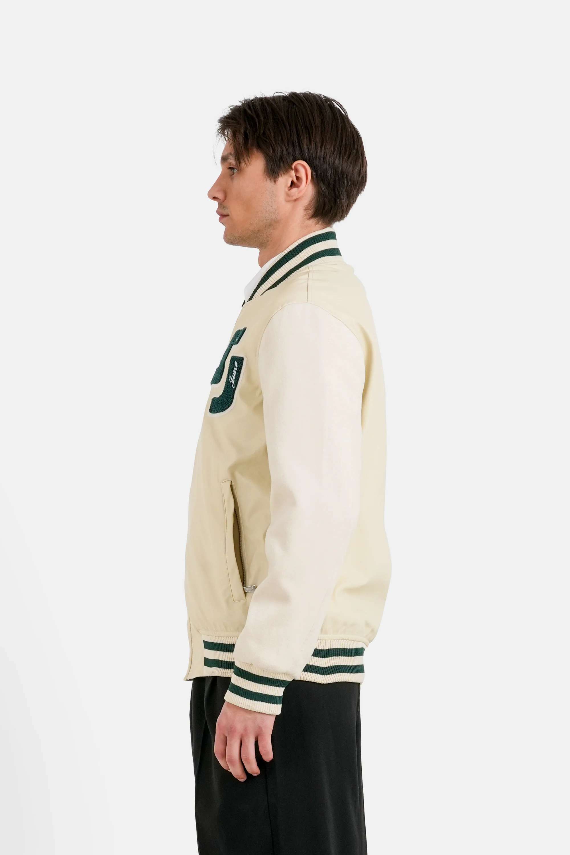 Veste teddy bi-matière Beige - Image 3