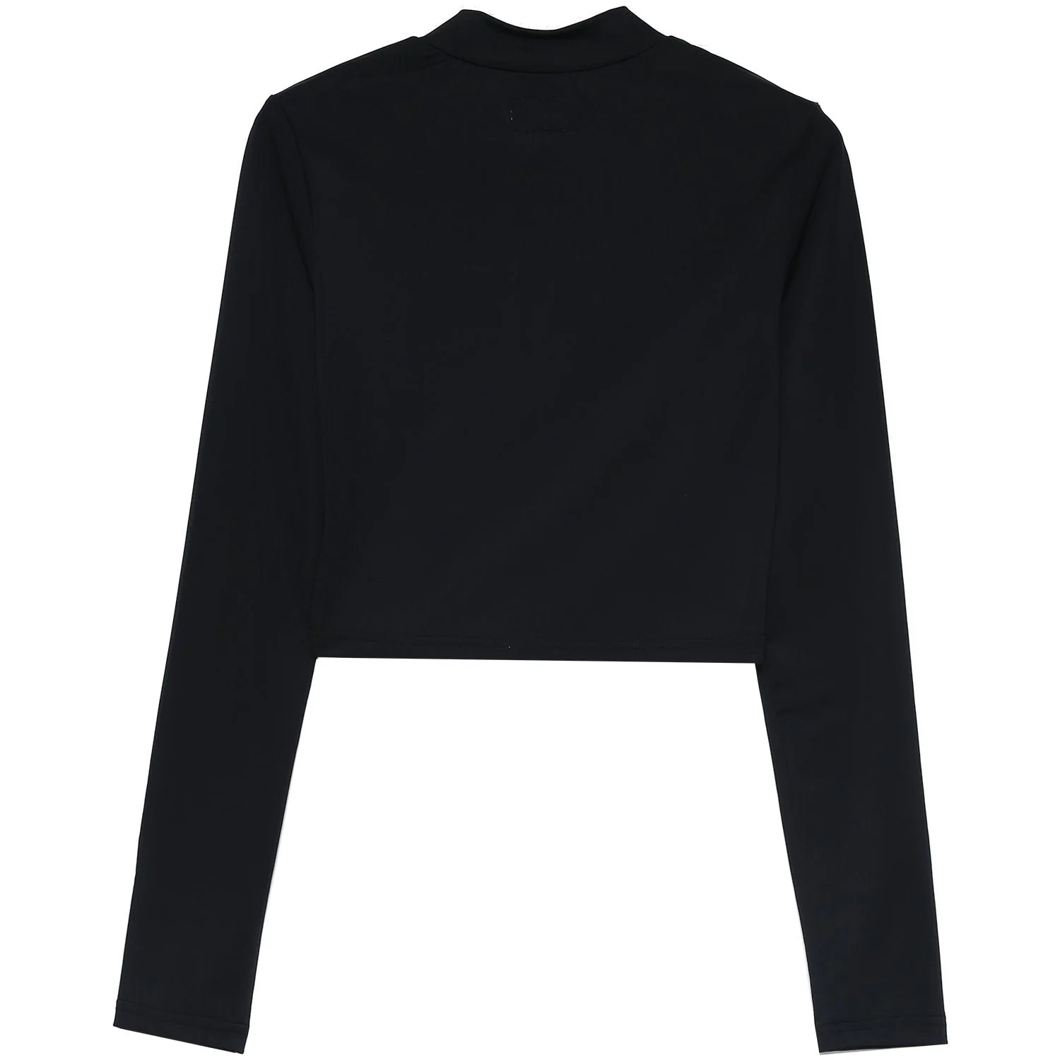 Top court soyeux zip noir - Image 6