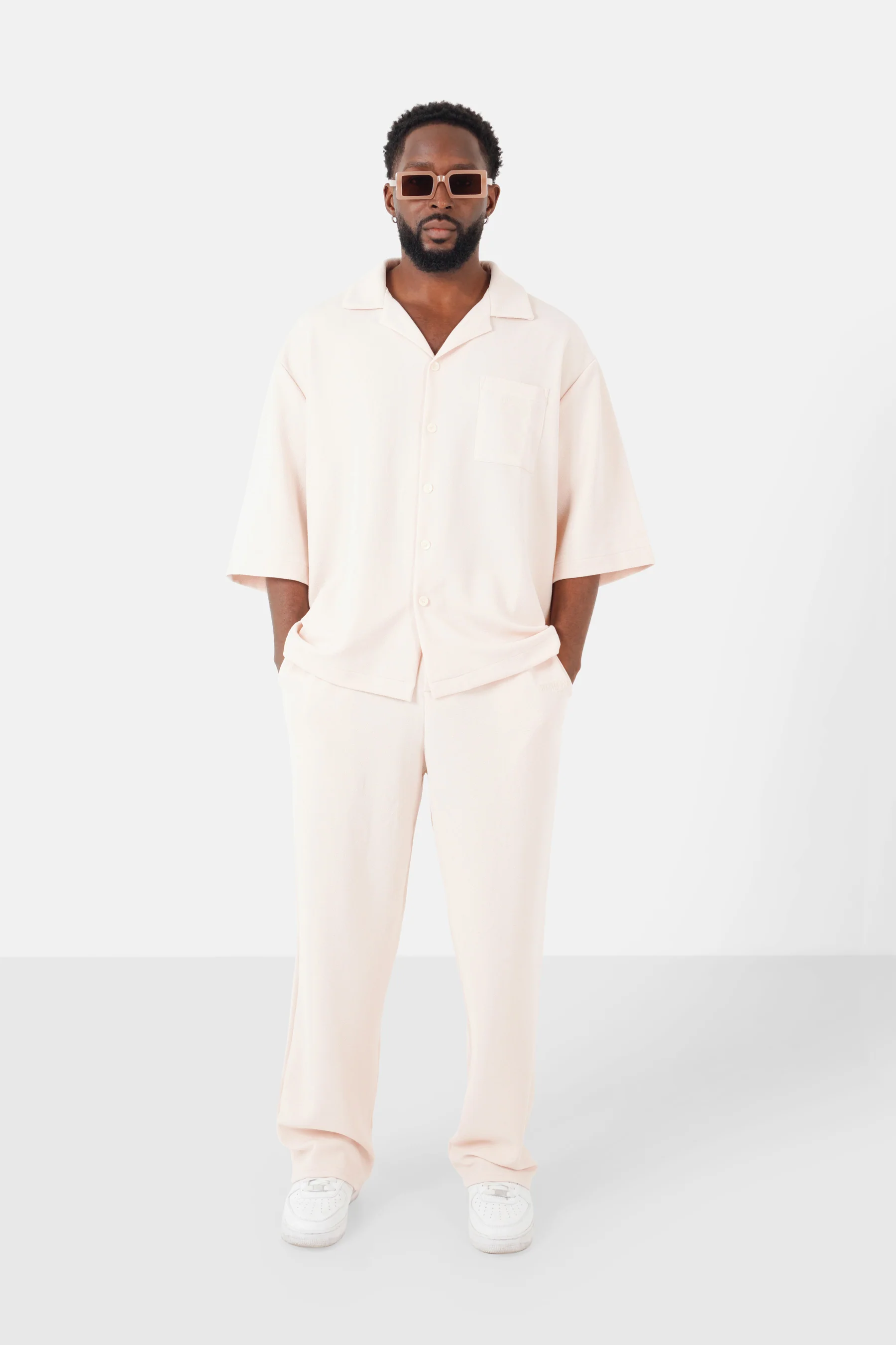 Chemise texturé logo Beige clair - Image 2