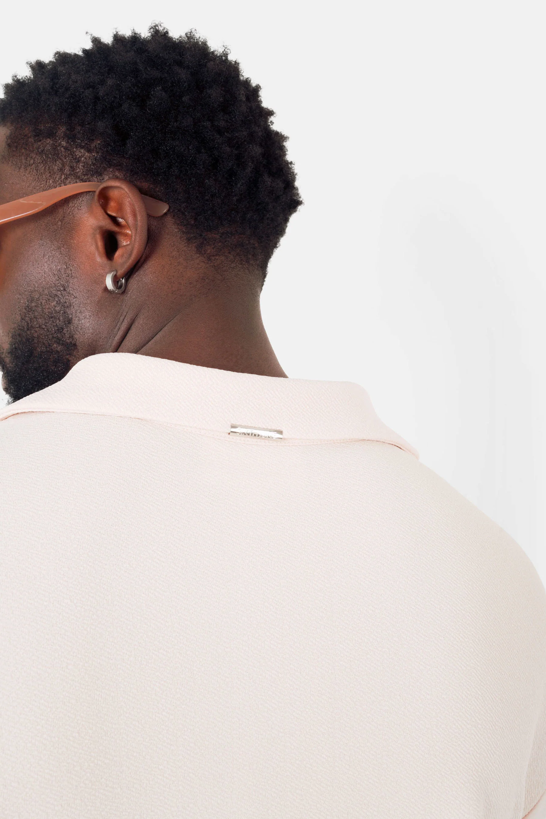 Chemise texturé logo Beige clair - Image 4