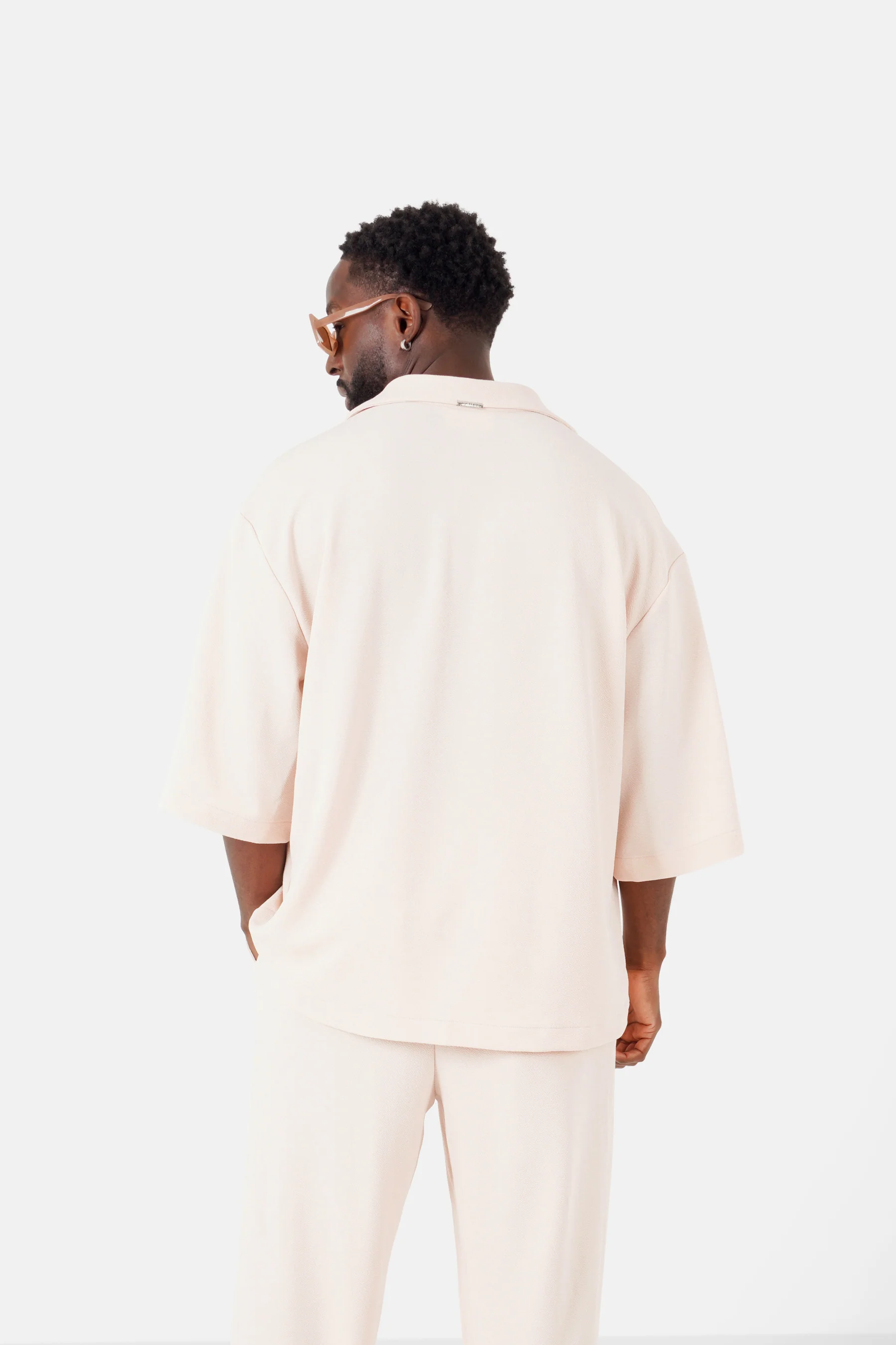 Chemise texturé logo Beige clair - Image 5