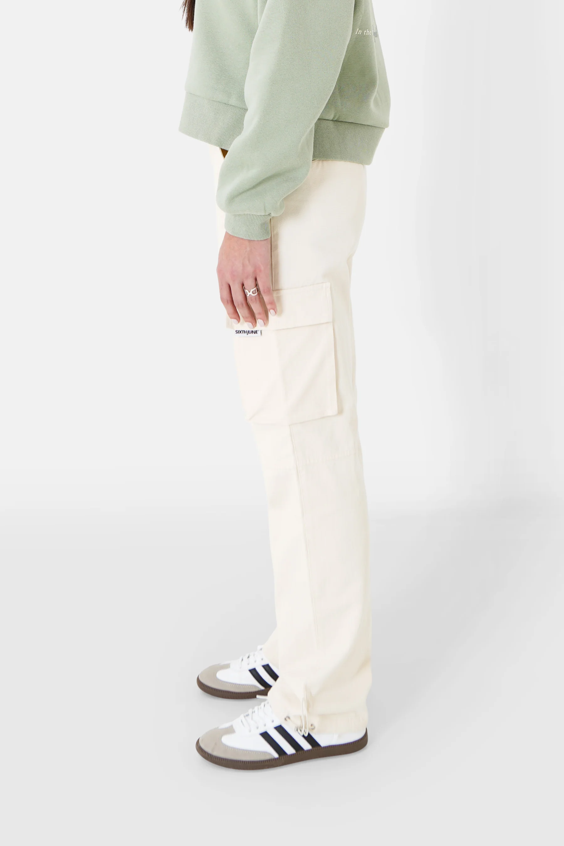 Pantalon cargo droit Beige - Image 4
