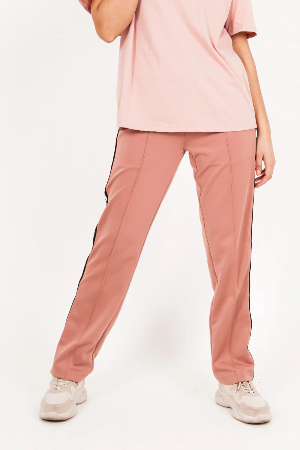 Pantalon jogging bande rose - Image 2