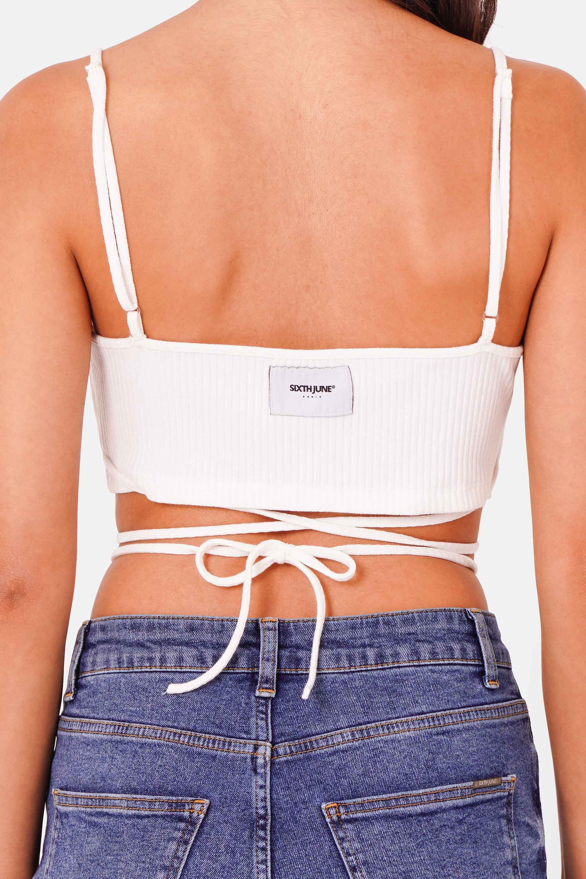 RIBBED laced w/s top - Image 3