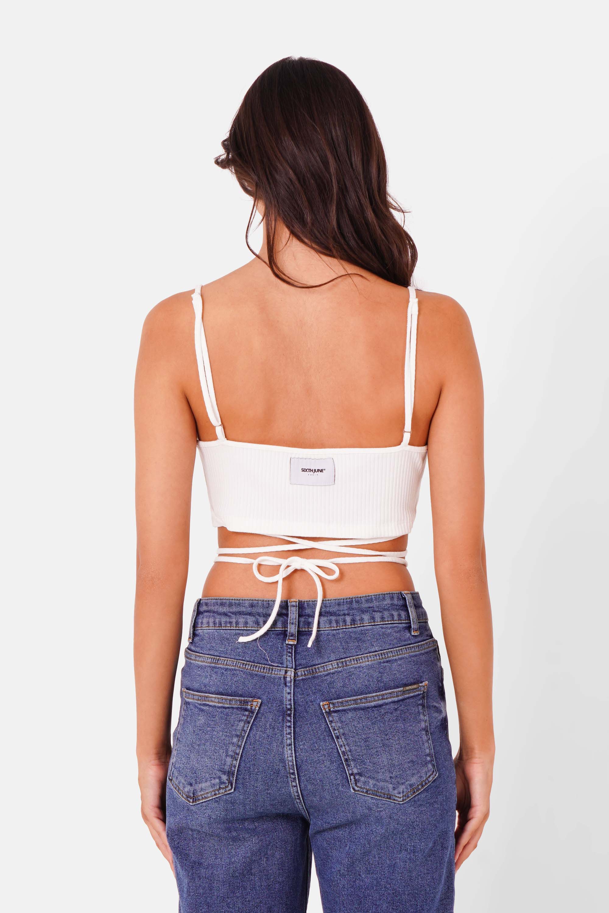 RIBBED laced w/s top - Image 5