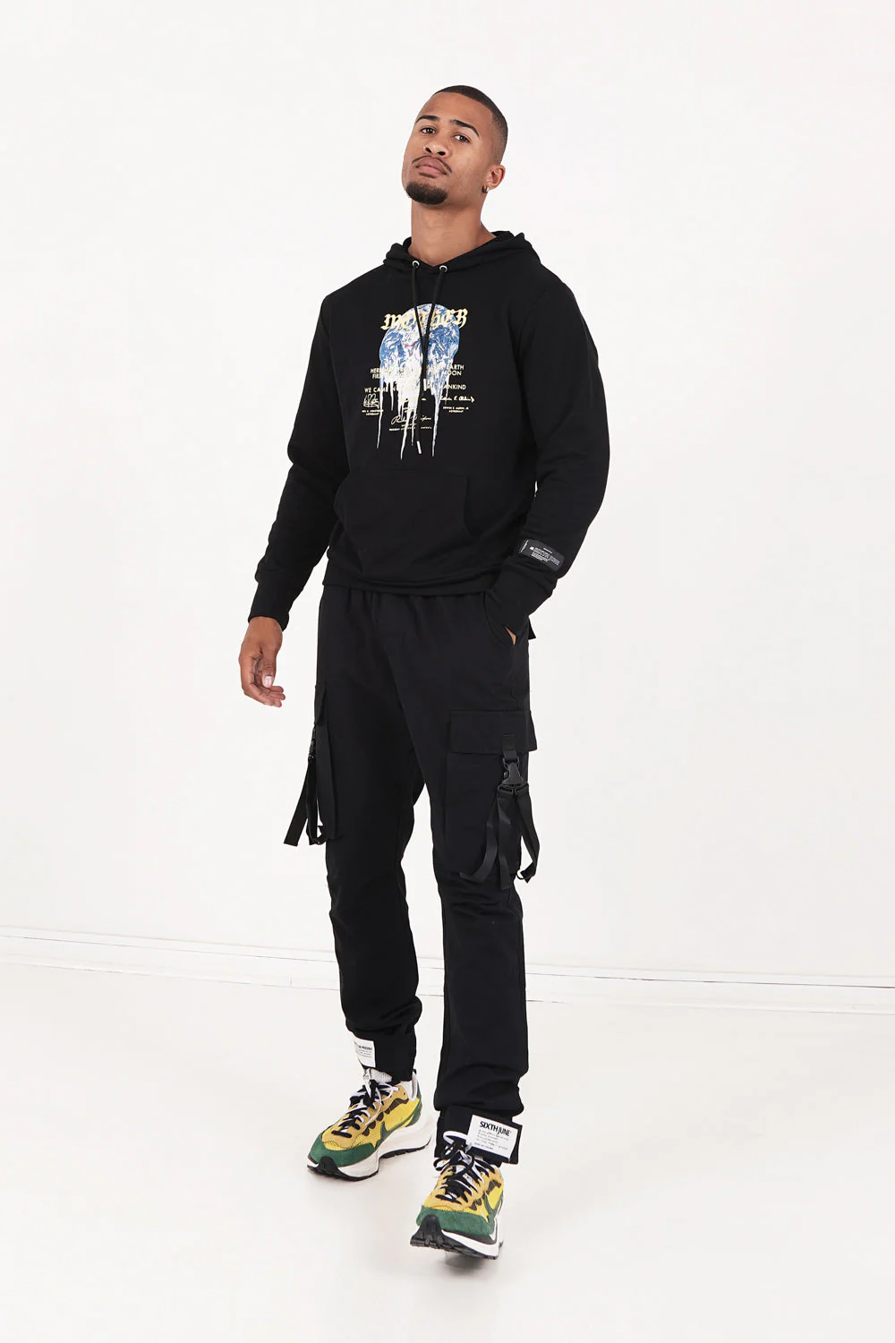 Pantalon cargo sangles Noir - Image 2