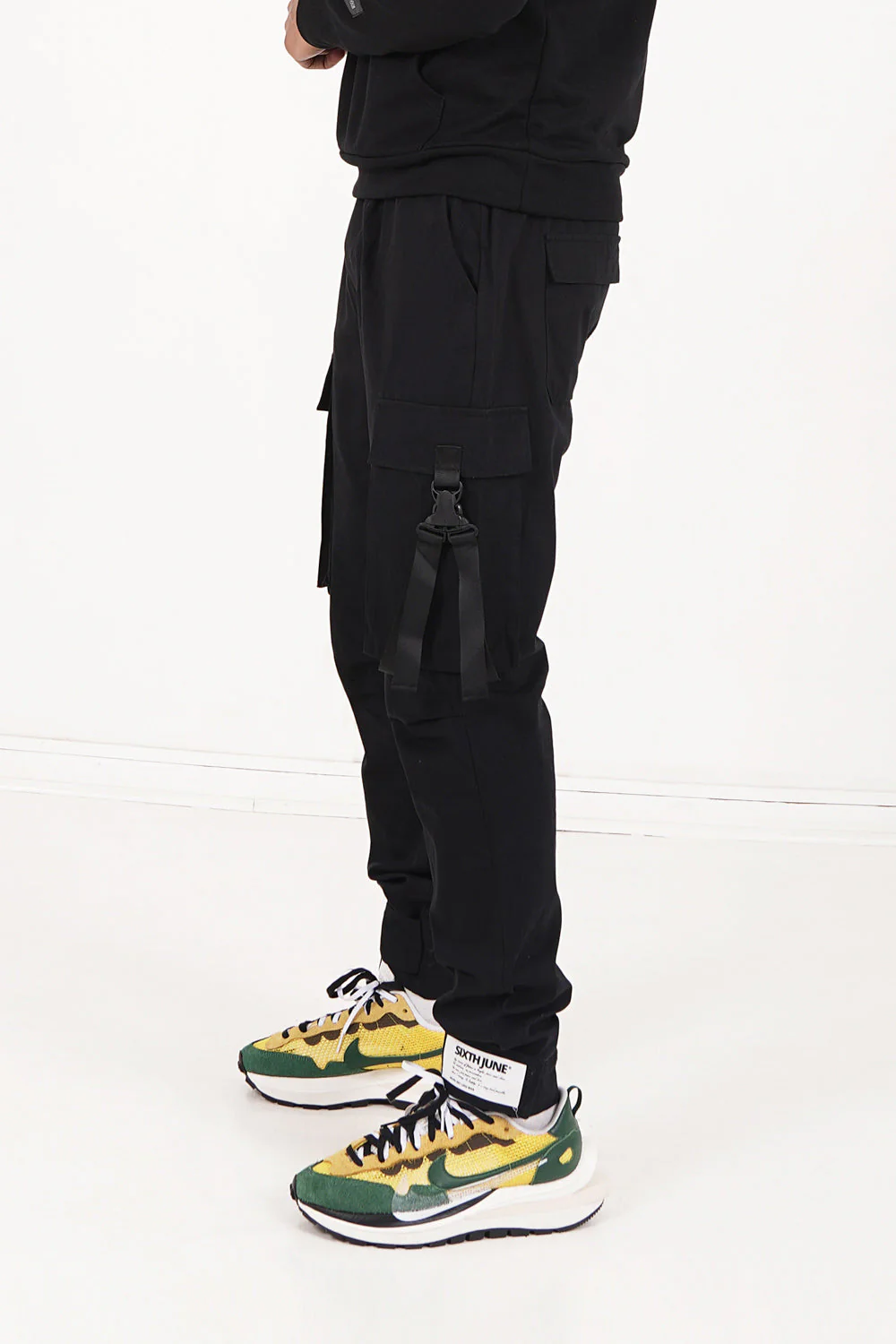 Pantalon cargo sangles Noir - Image 4