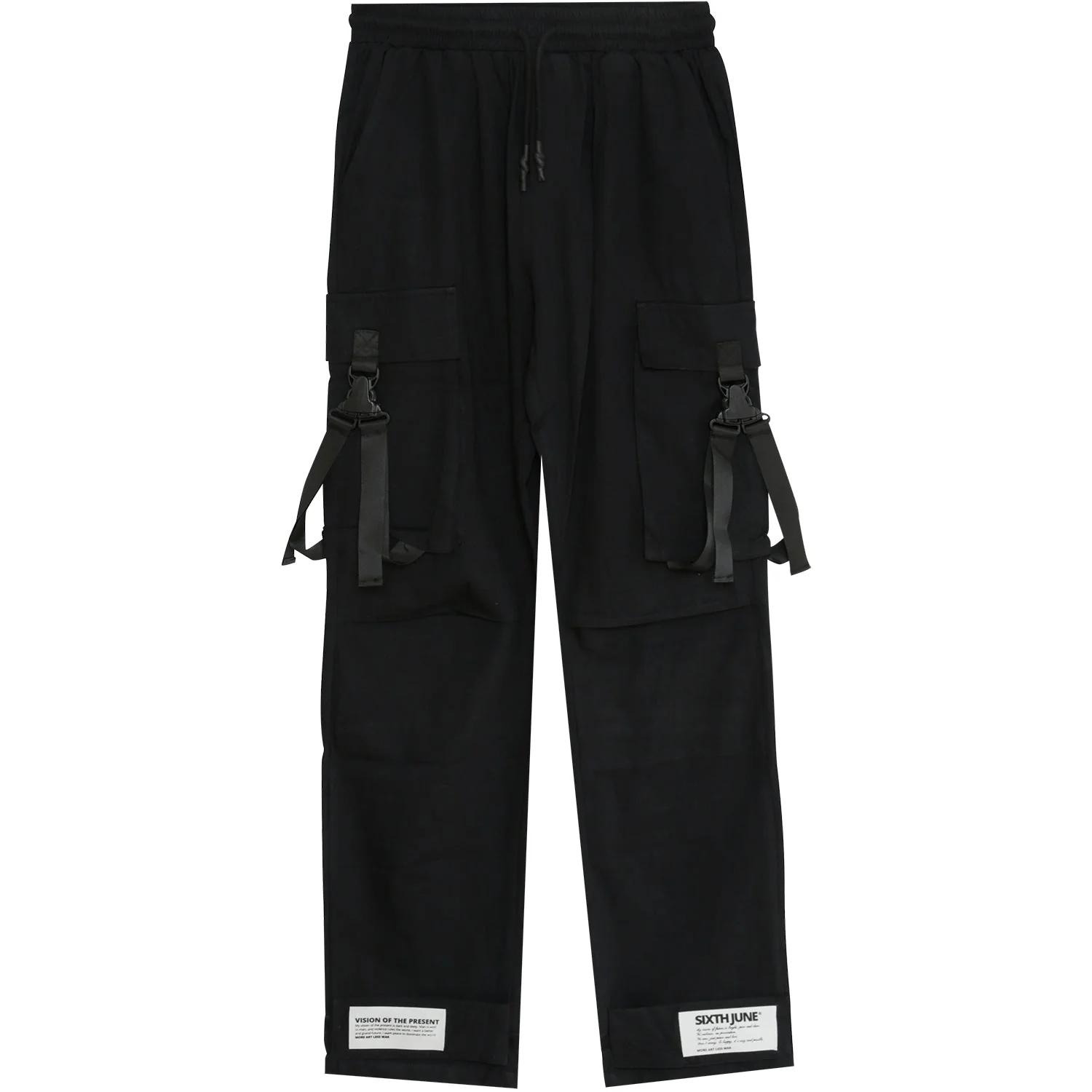 Pantalon cargo sangles Noir - Image 6