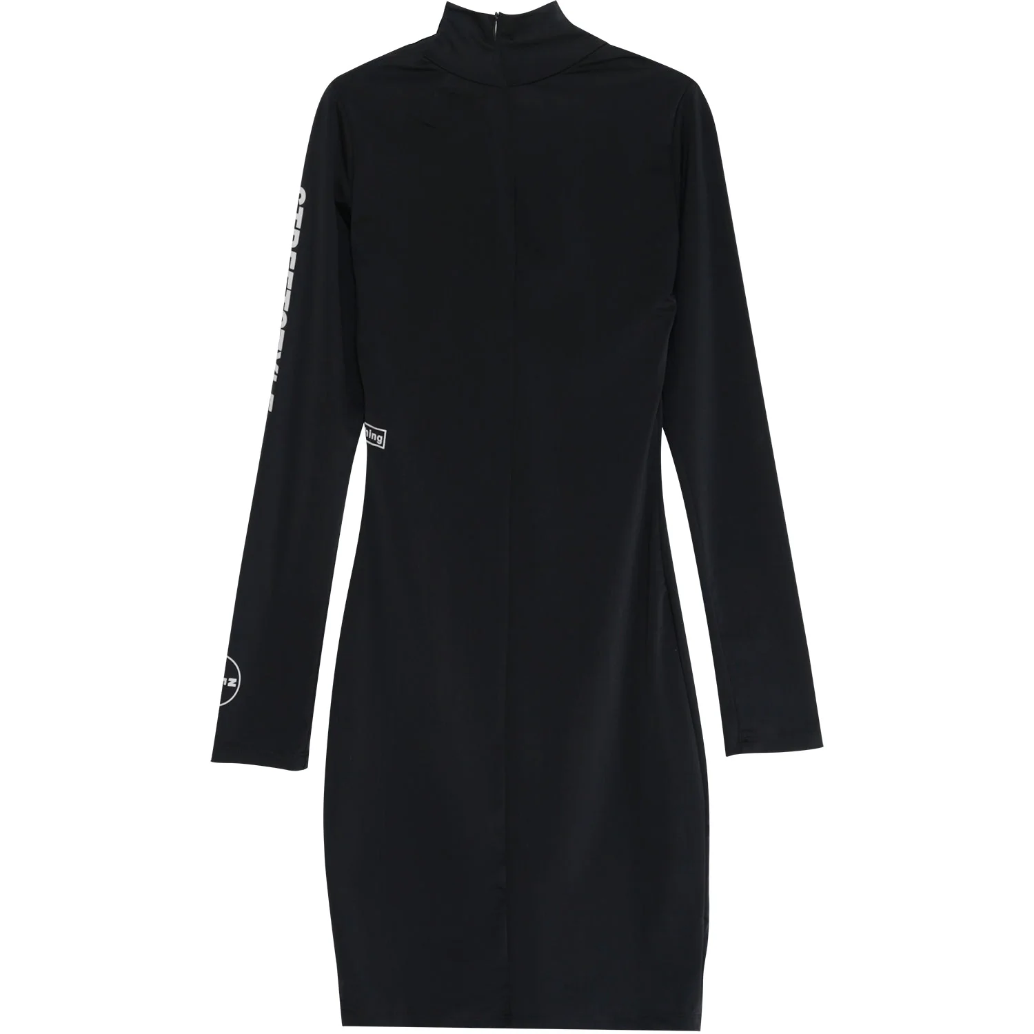 Robe soyeuse manches longues Noir - Image 7