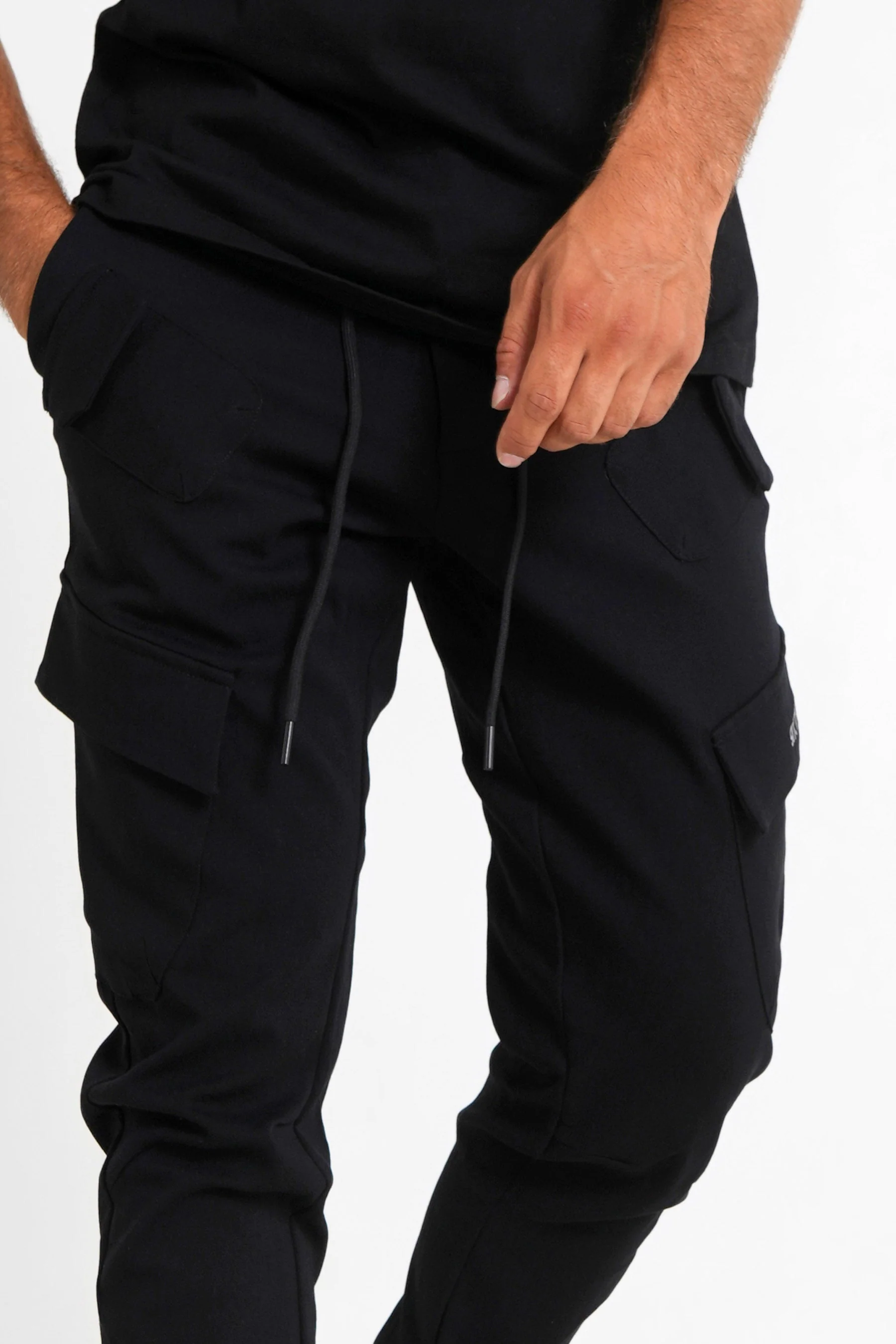 Pantalon cargo poches avant Noir - Image 4