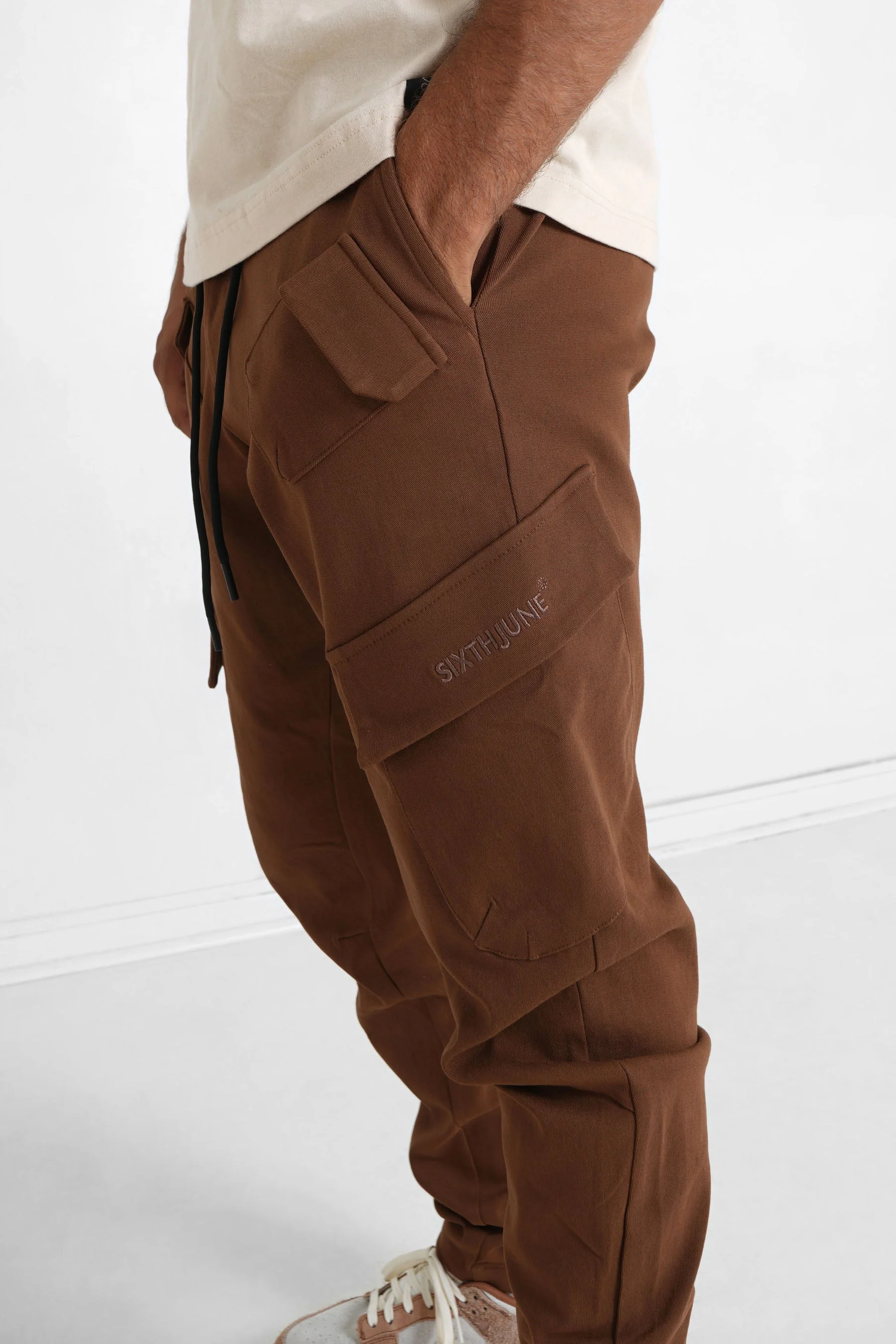 Pantalon cargo poches avant Marron foncé - Image 3