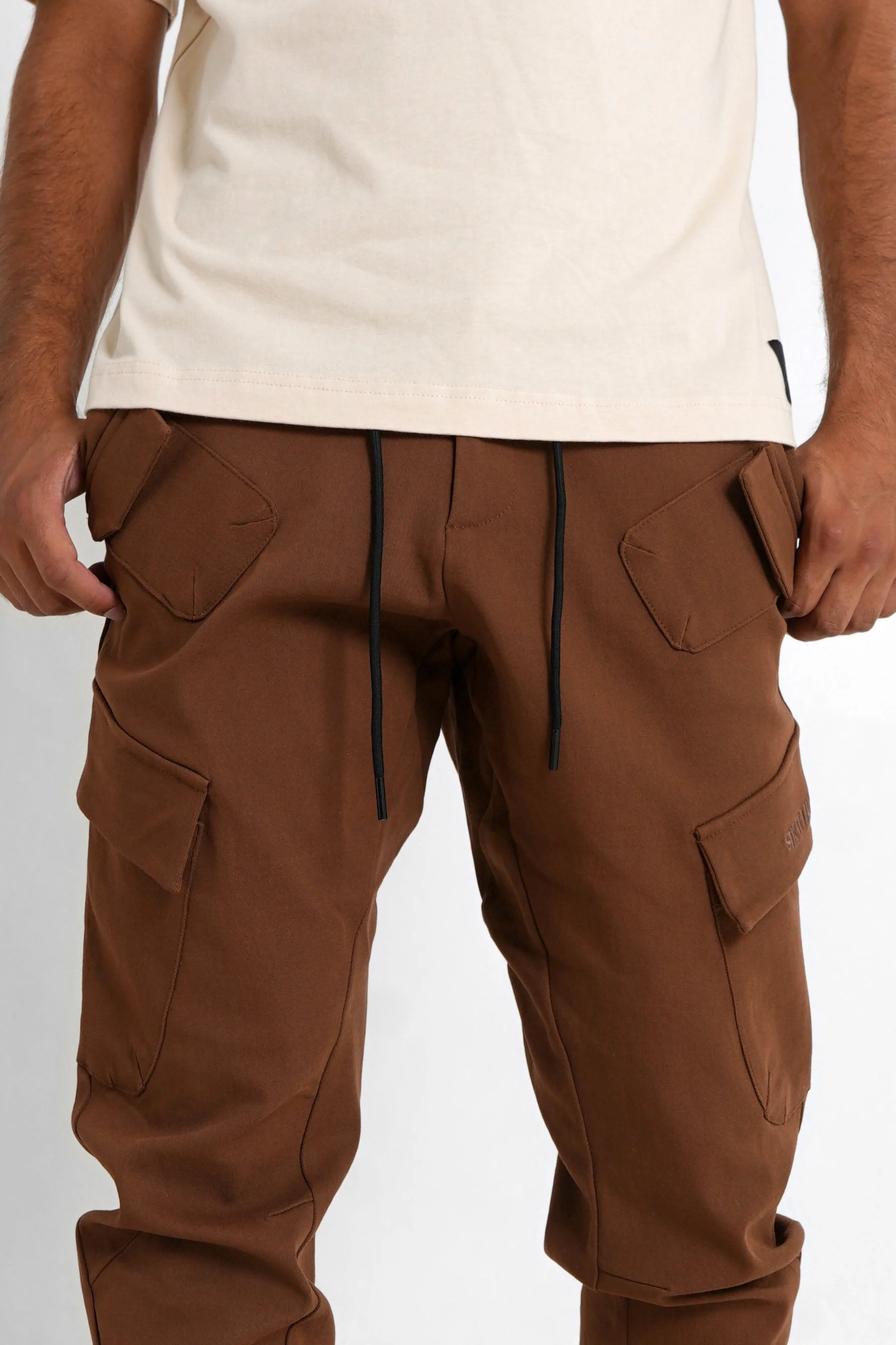 Pantalon cargo poches avant Marron foncé - Image 4