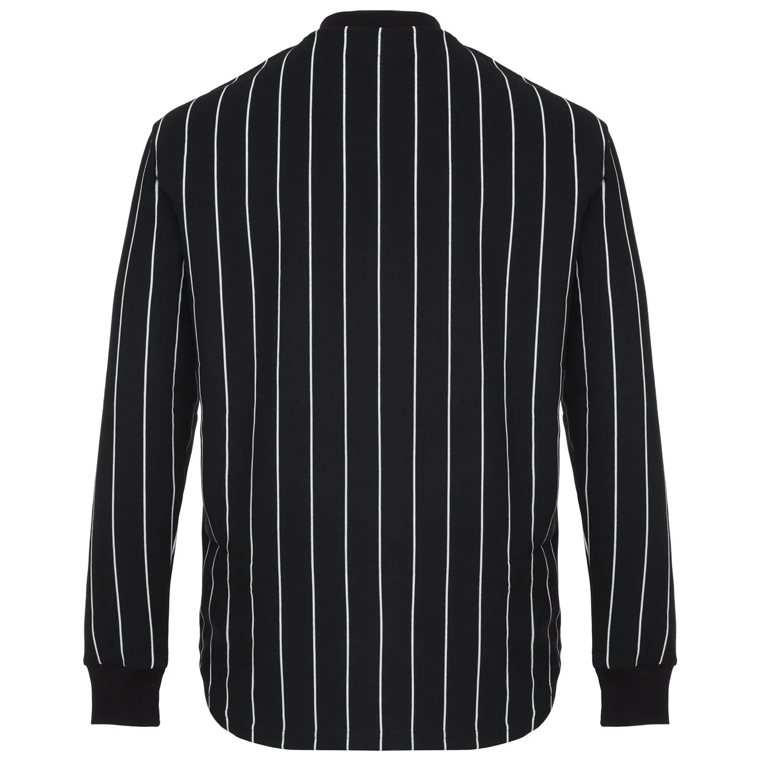 T-shirt manches longues rayures logo Noir - Image 6