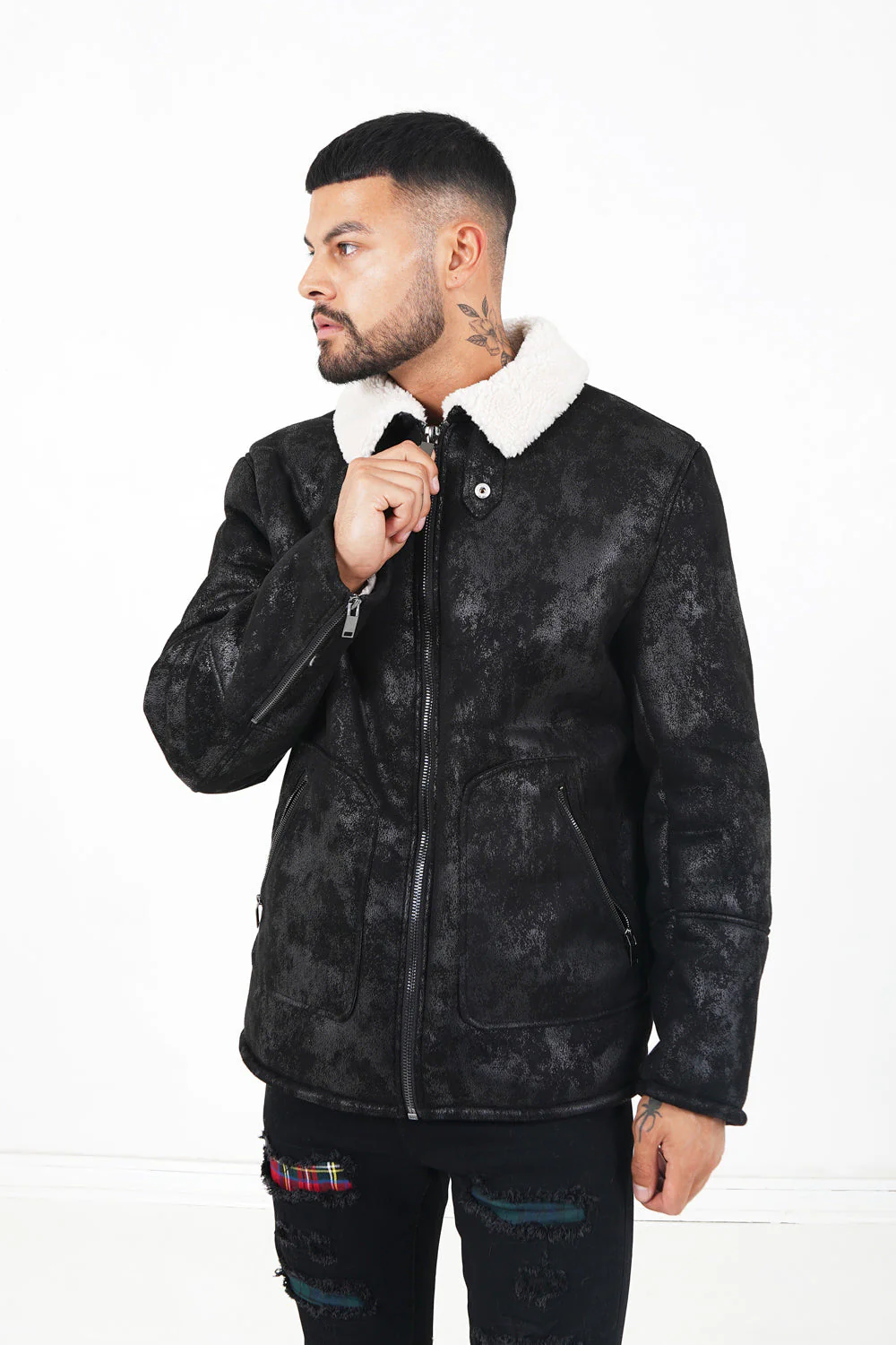SUEDE bomber jacket