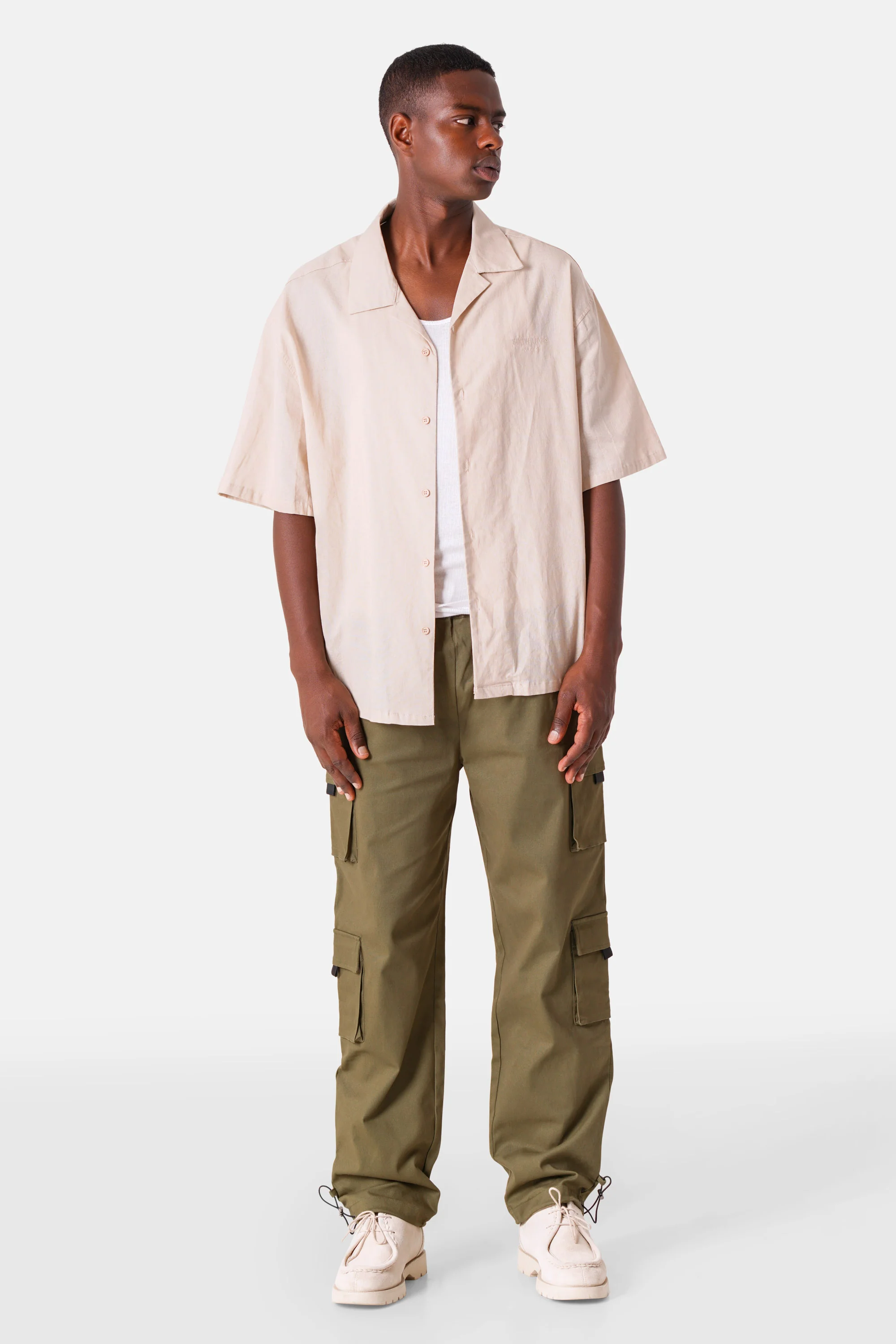 Chemise logo broderie Beige - Image 2
