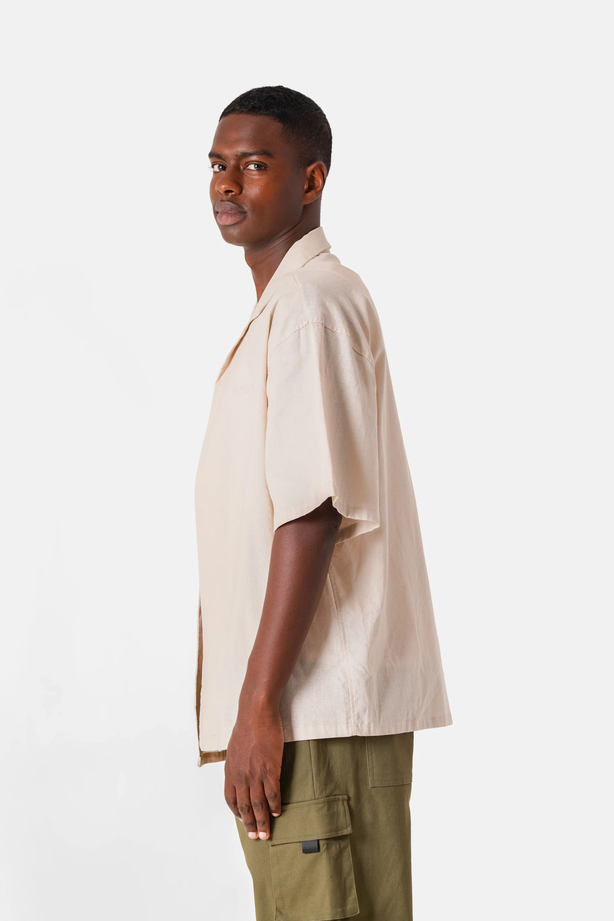 Chemise logo broderie Beige - Image 4