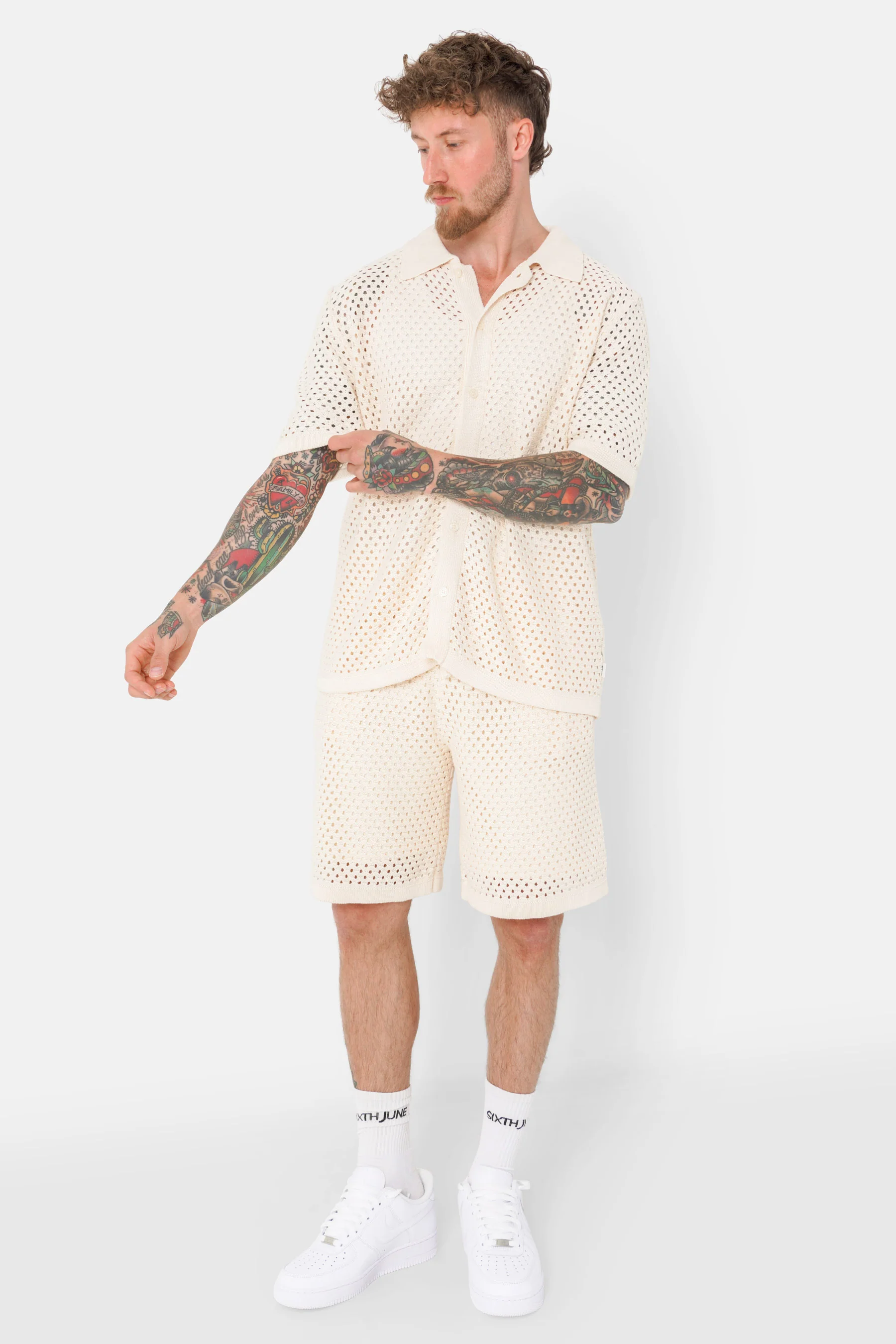 Chemise crochet été Beige - Image 2