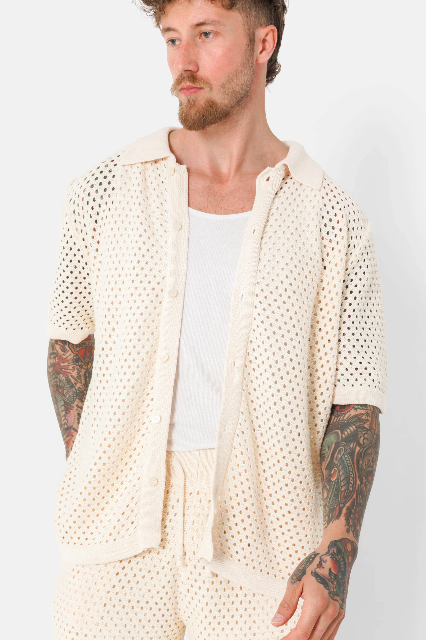 Chemise crochet été Beige - Image 3
