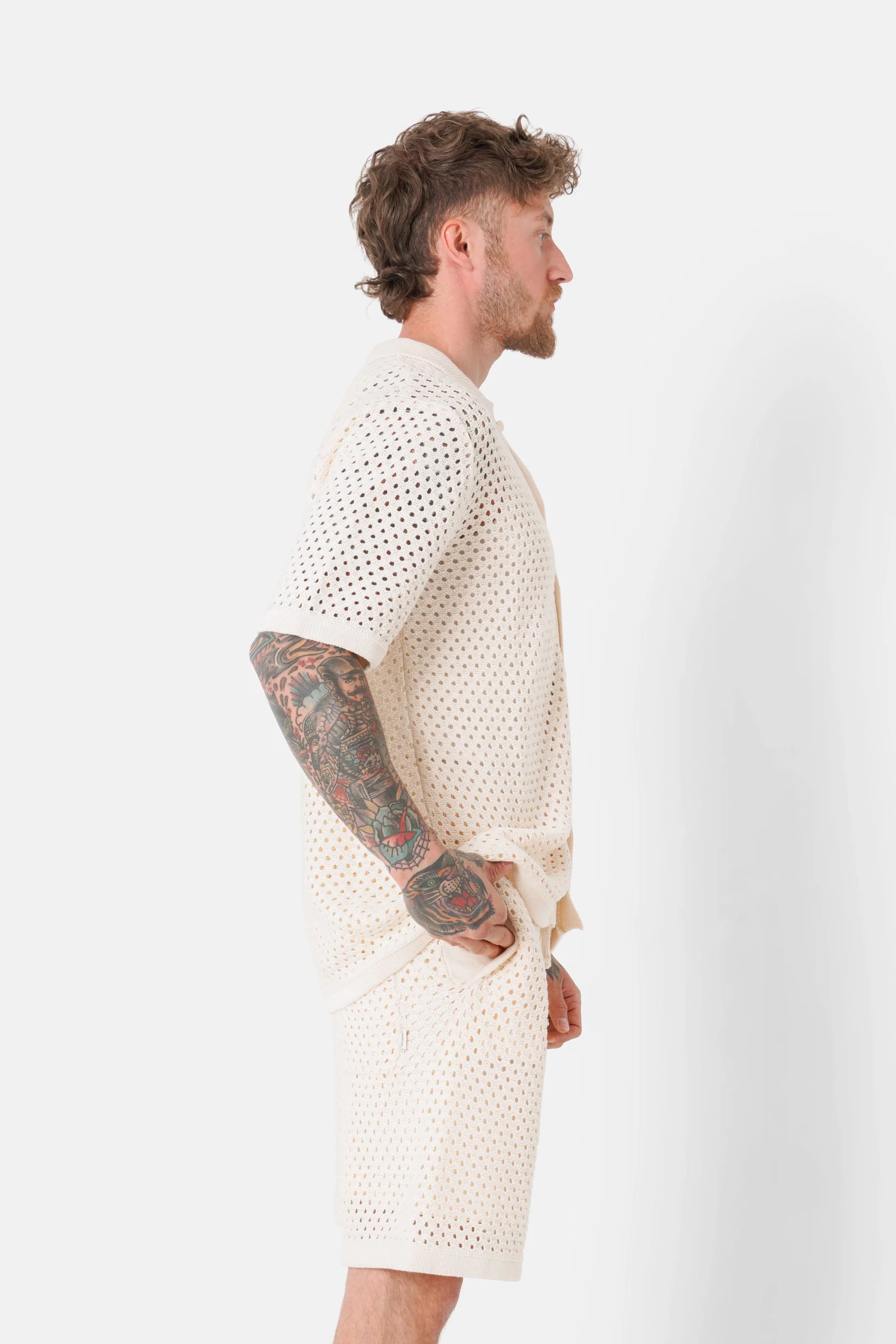 Chemise crochet été Beige - Image 4