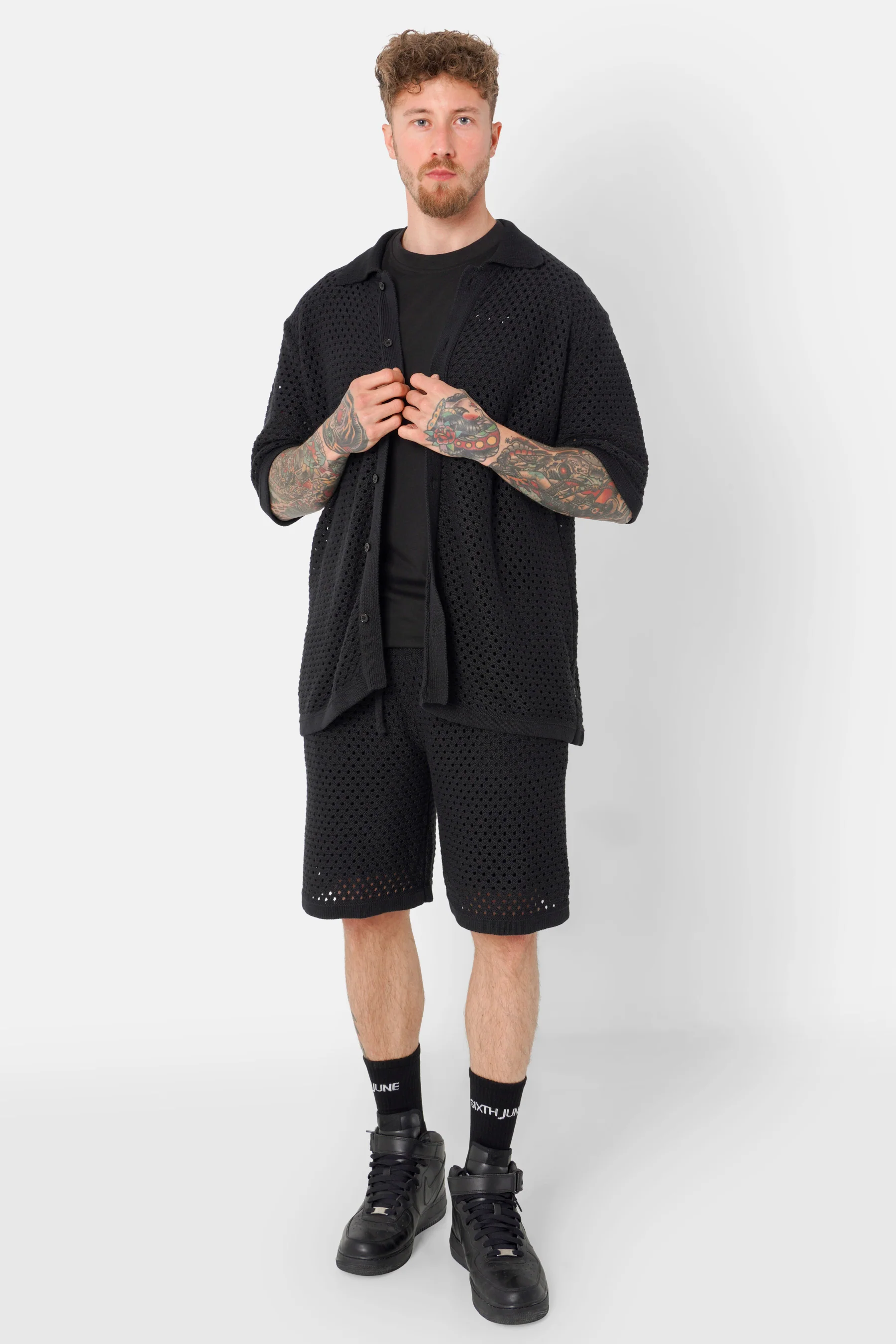 Chemise crochet été Noir - Image 2