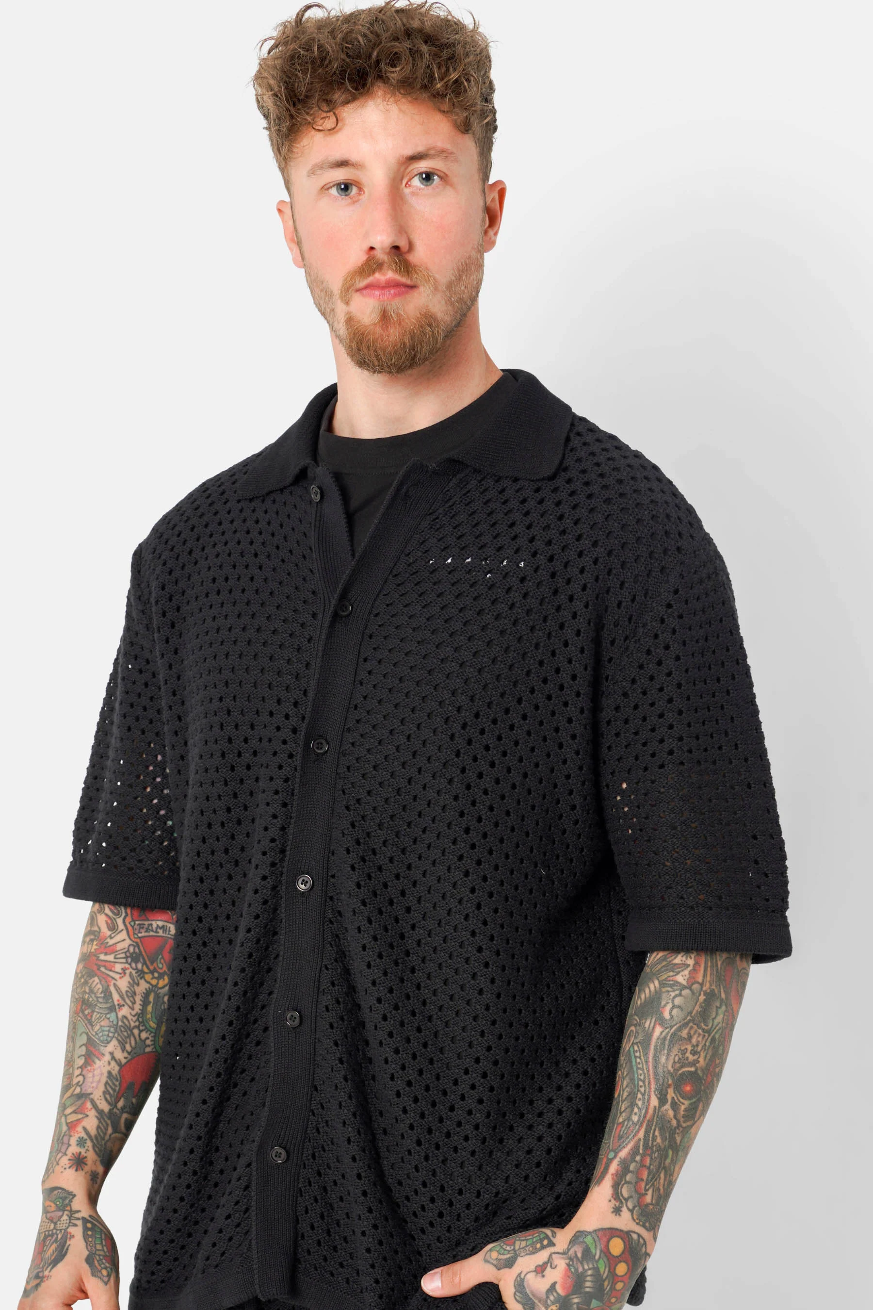 Chemise crochet été Noir - Image 3
