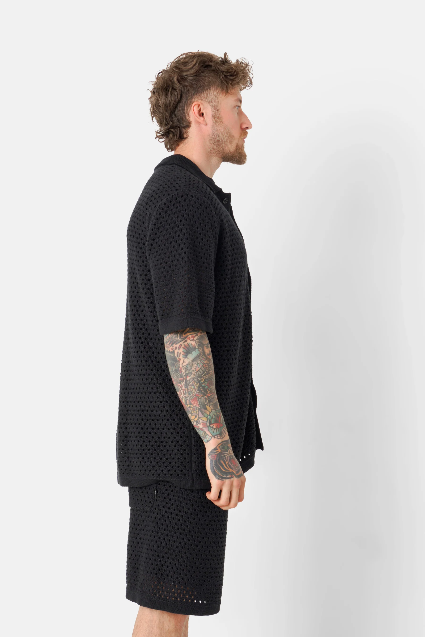Chemise crochet été Noir - Image 4