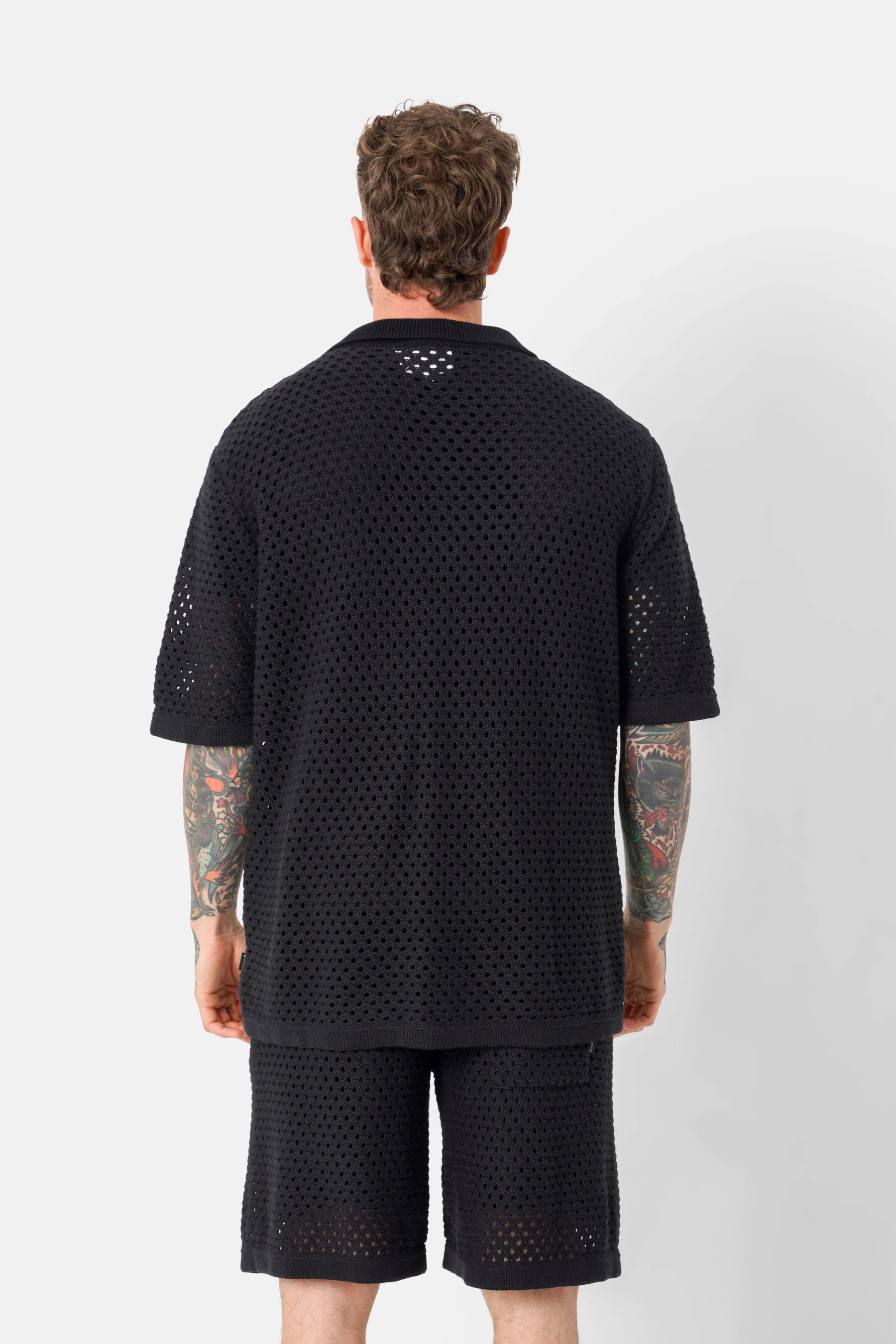 Chemise crochet été Noir - Image 5