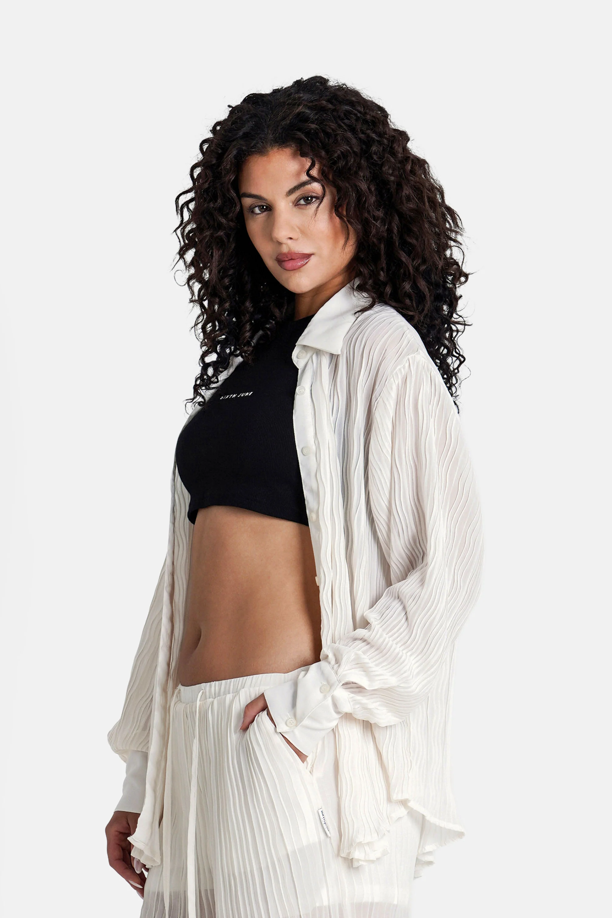 PLEATED l/s shirt - Image 4