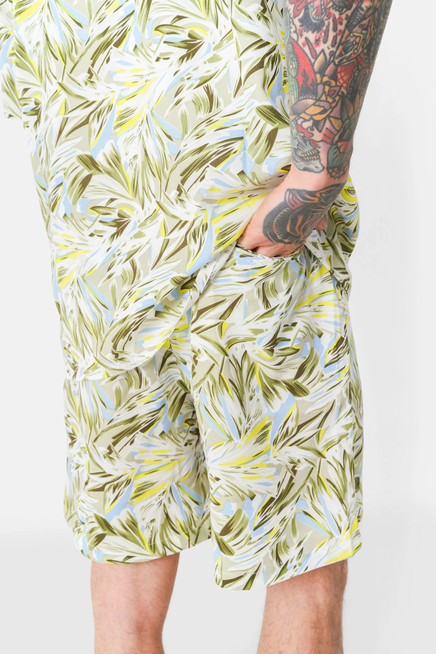 Short fluide imprimé floral Vert - Image 4