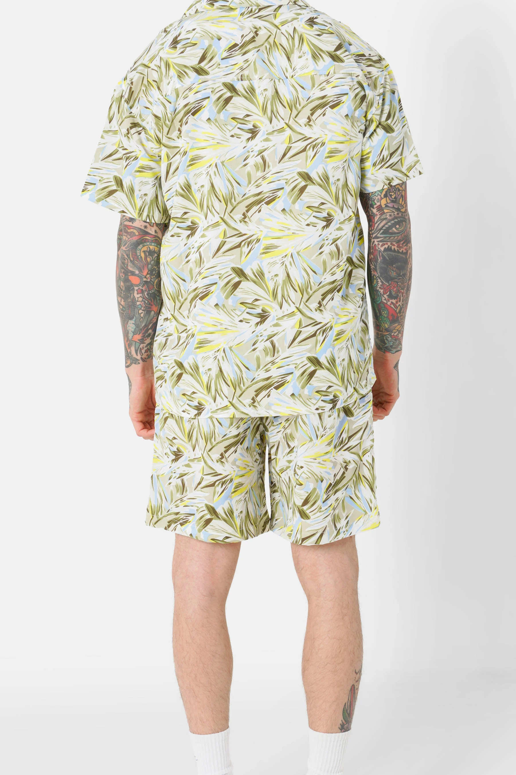 Short fluide imprimé floral Vert - Image 5