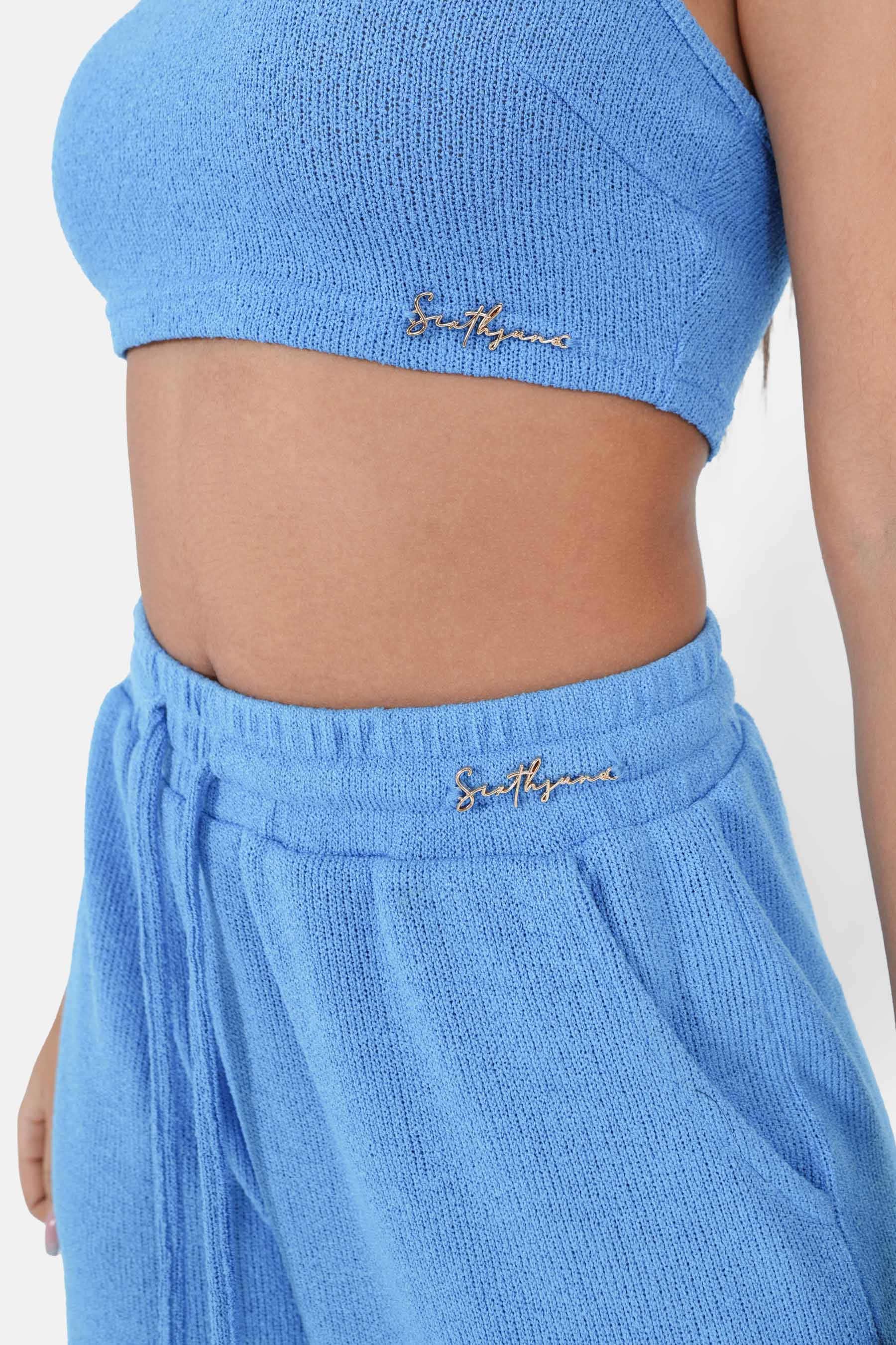 Pantalon bijou fluide Bleu - Image 3
