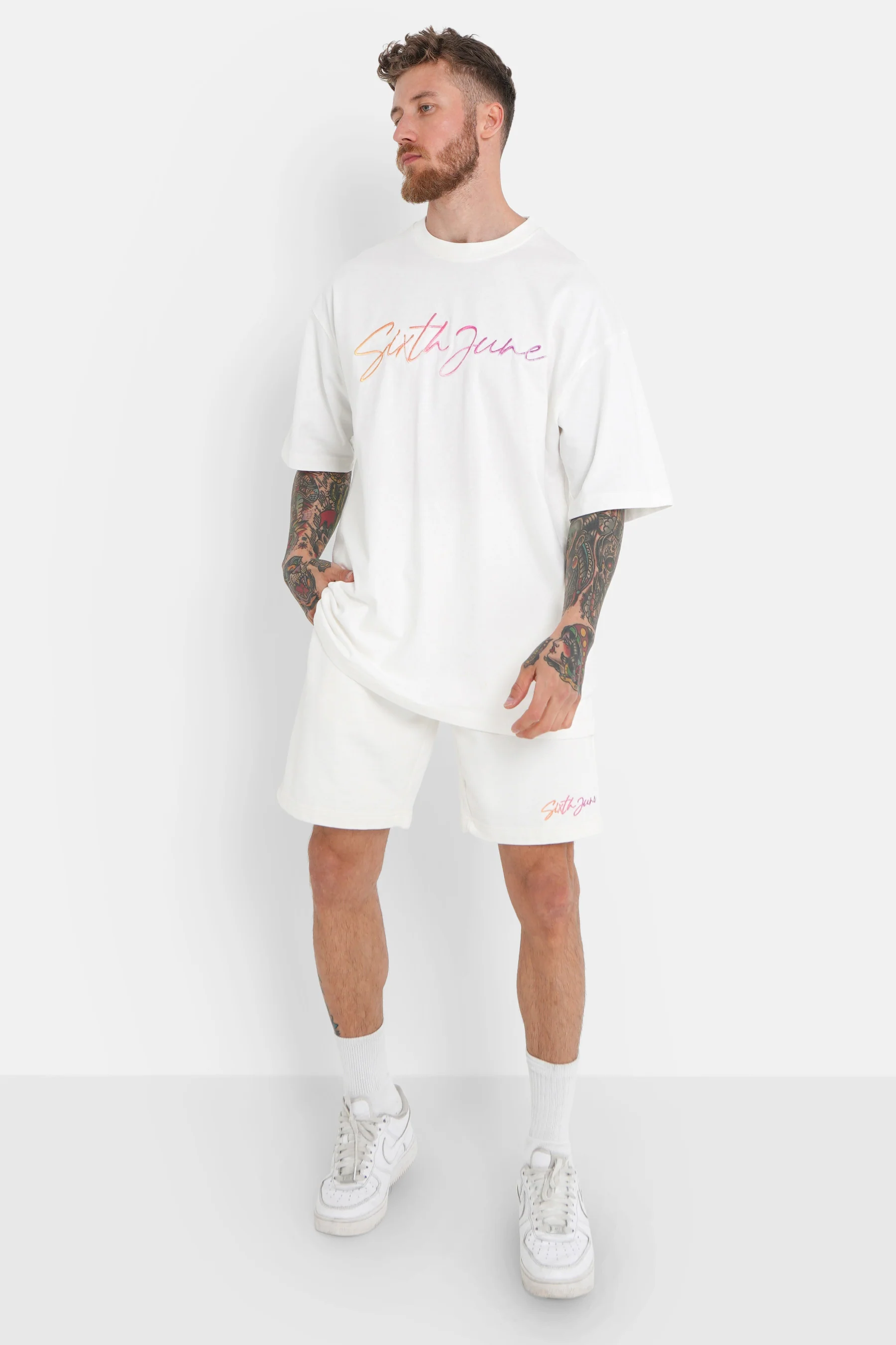 Short relief logo signature Blanc - Image 2