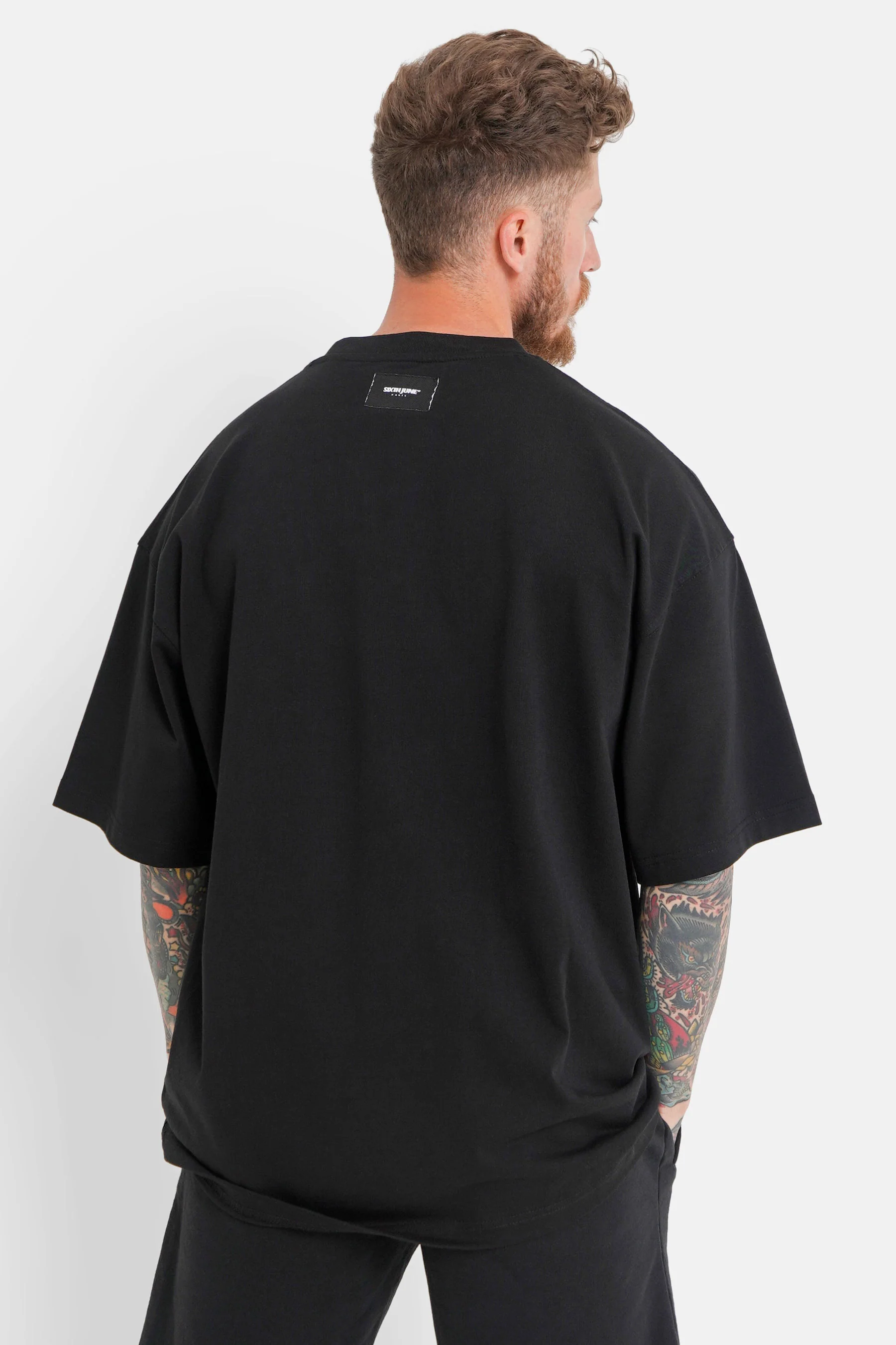 T-shirt logo signature relief Noir - Image 5