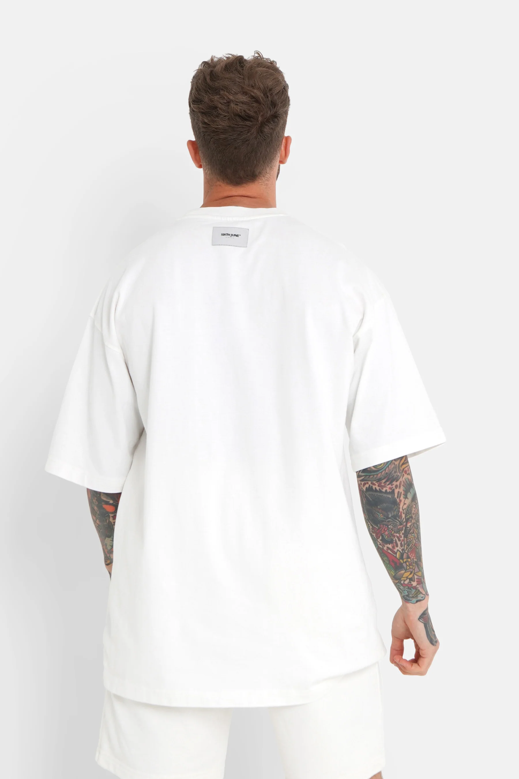 T-shirt logo signature relief Blanc - Image 5