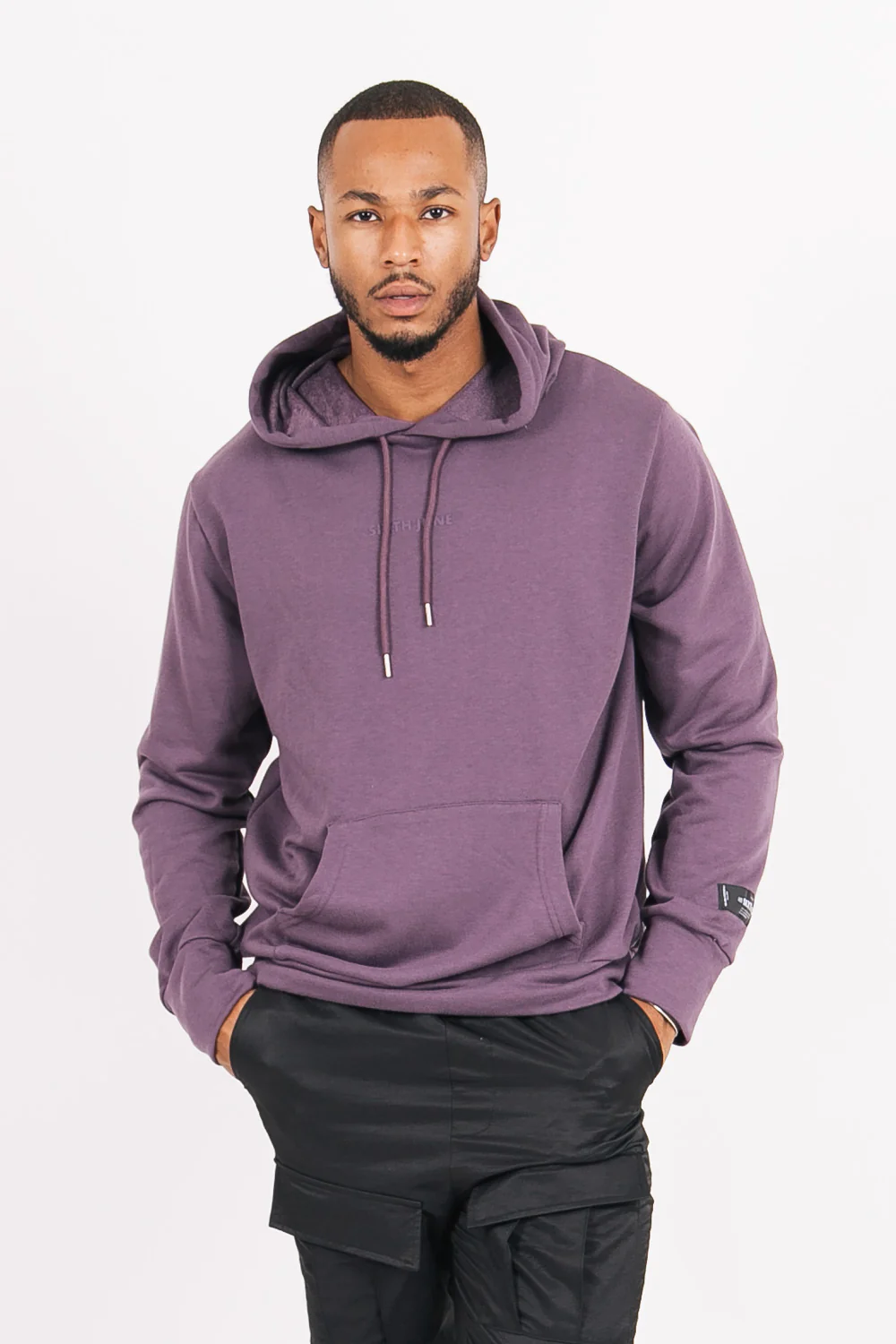 Sweat à capuche basique logo violet - Image 2
