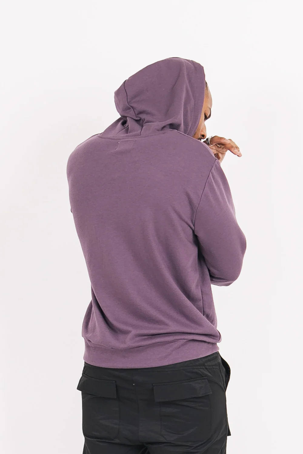 Sweat à capuche basique logo violet - Image 4